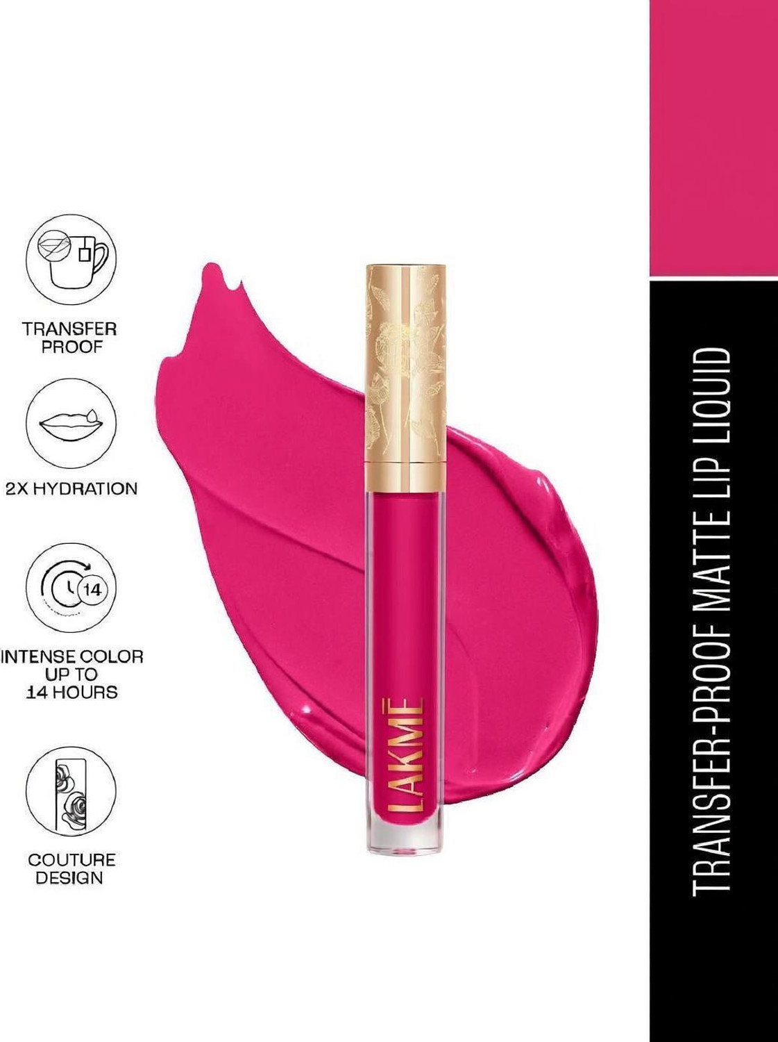 Image of Lakme Rouge Bloom Matte Lip Liquid Daring Dahlia 201