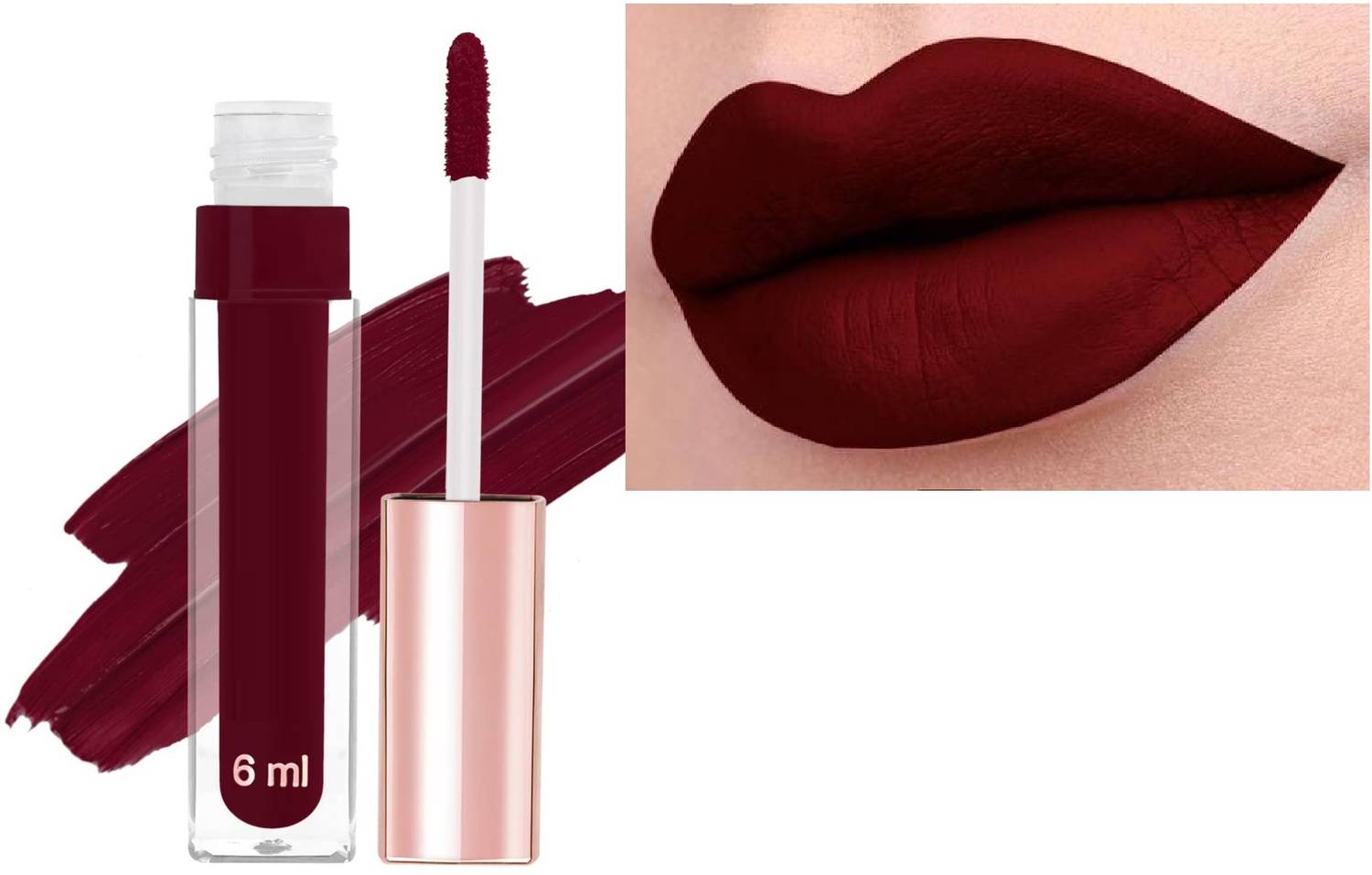 Jiwoo Smudge Proof Longlasting Sensational Maroon Liquid Matte Lipstick