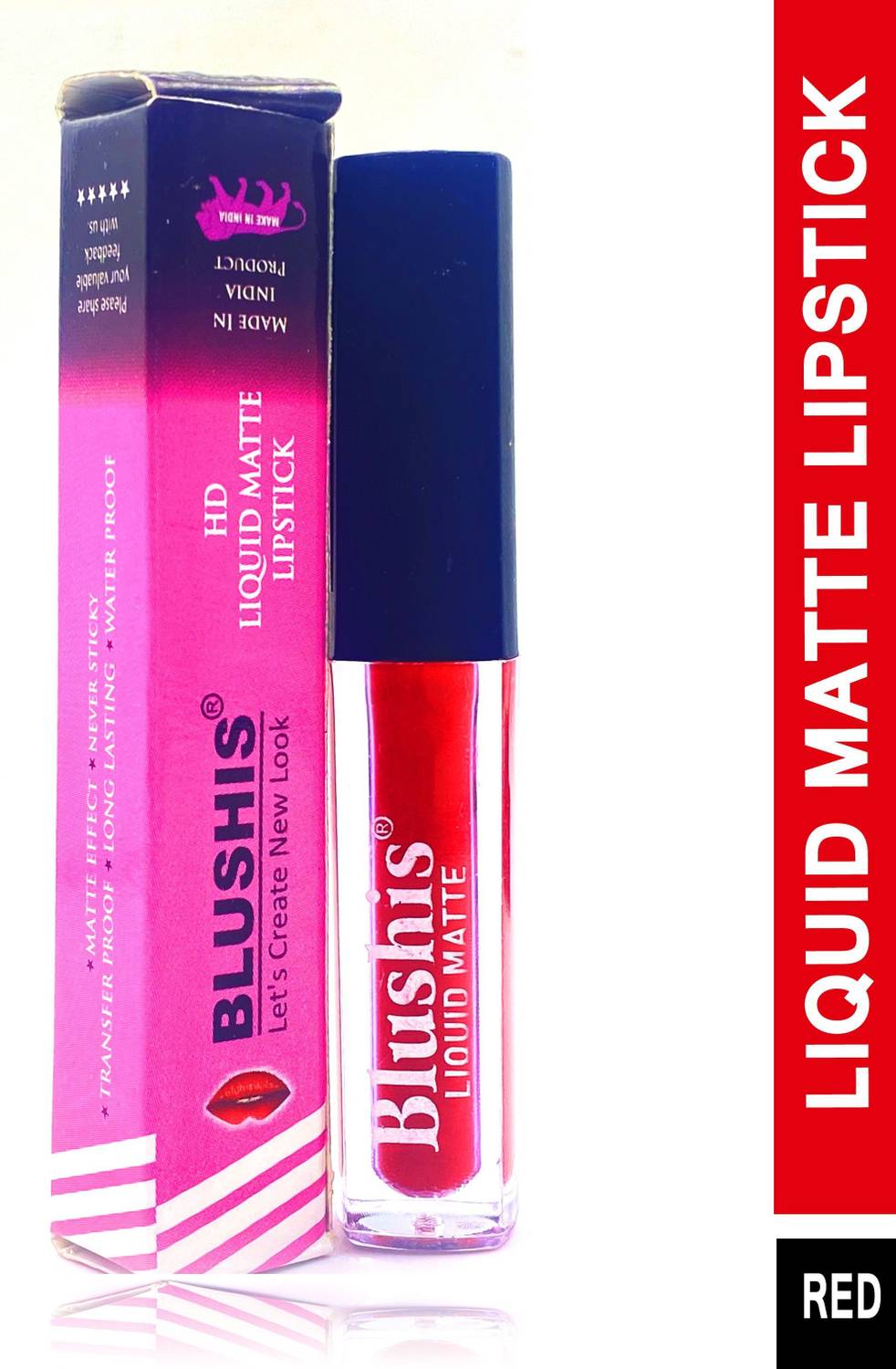 BLUSHIS Insta Beauty Waterproof Red Matte Mini Lipstick