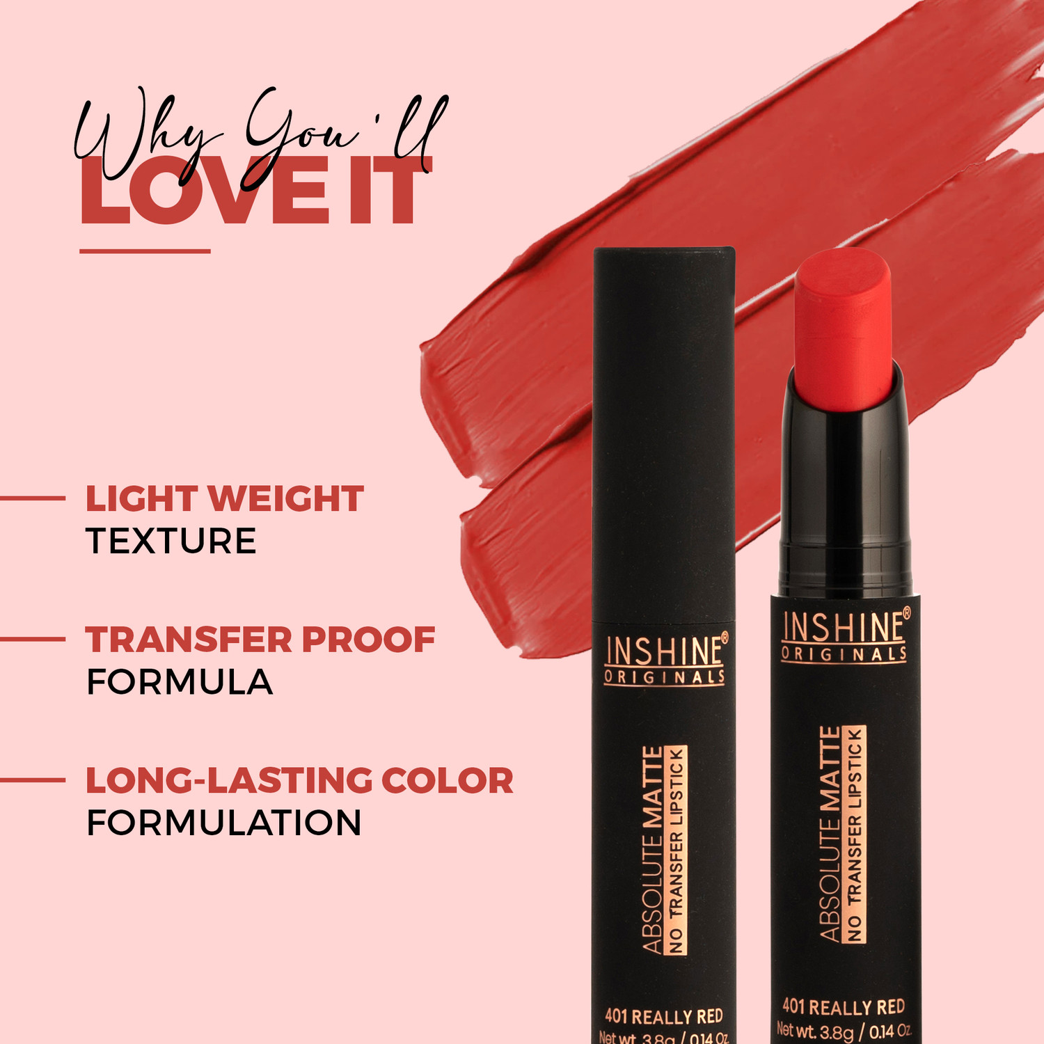 Image of INSHINE Absolute Matte No Transfer Waterproof Lipstick