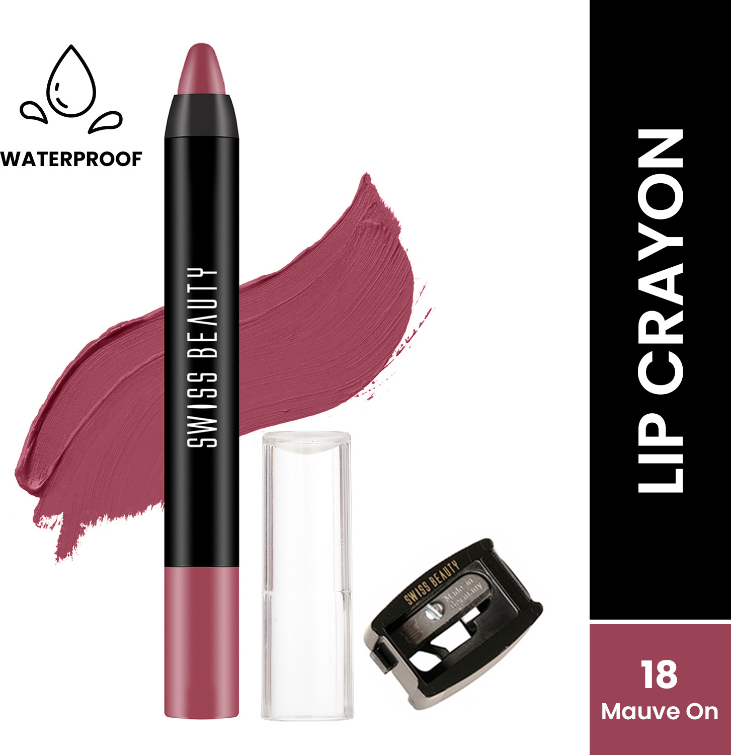 Image of SWISS BEAUTY Matte Lip Crayon Lipstick Longlasting Smudgeproof Lightweight Smooth Finish