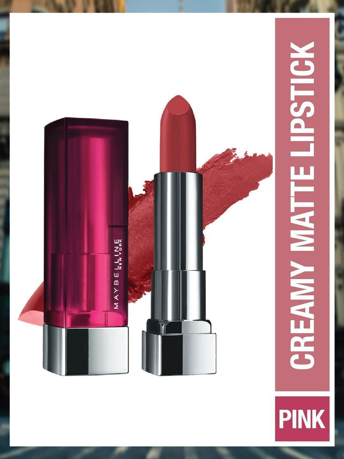 Image of MAYBELLINE NEW YORK Color Sensational Creamy Matte Lipstick, 807 Dried Rose, 3.9g