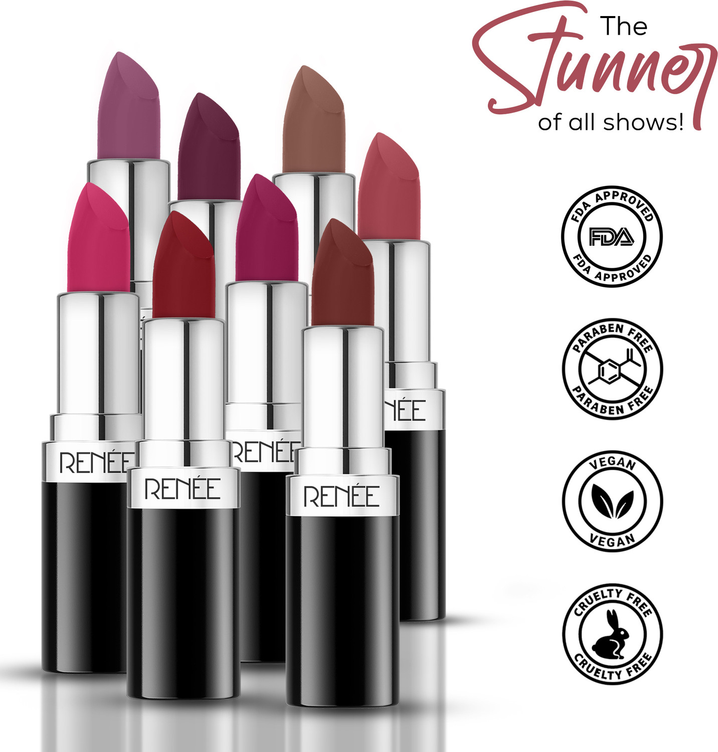 Image of Renee Stunner Matte Lipstick - Brave Heart 4gm
