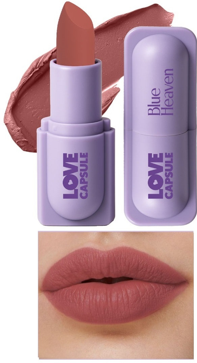 Image of BLUE HEAVEN Love Capsule Powder Matte Lipstick with creamy matte finish and non drying feel