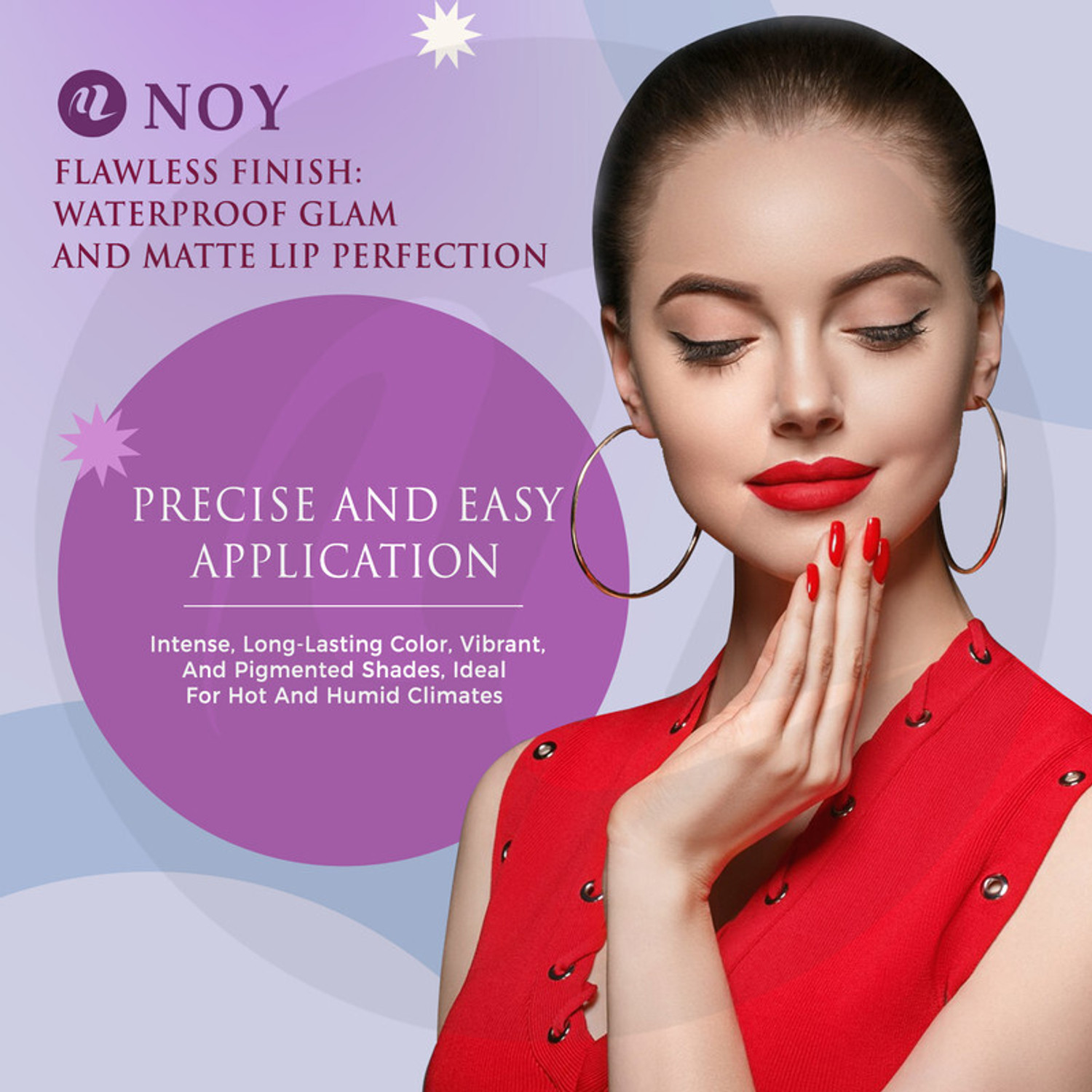 Image of NOY Stay Chic In Any Weather: 100% Pure Matte Colors Liquid Lipstick #YN387