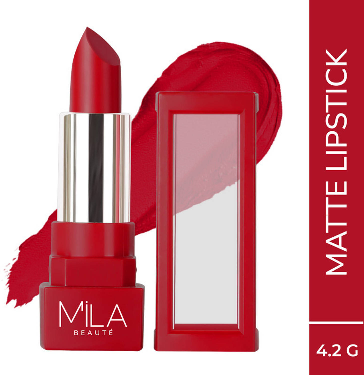 Image of mila beaute Matte Lipstick | Highly Pigmented & Lightweight Formula | Matte Finish |