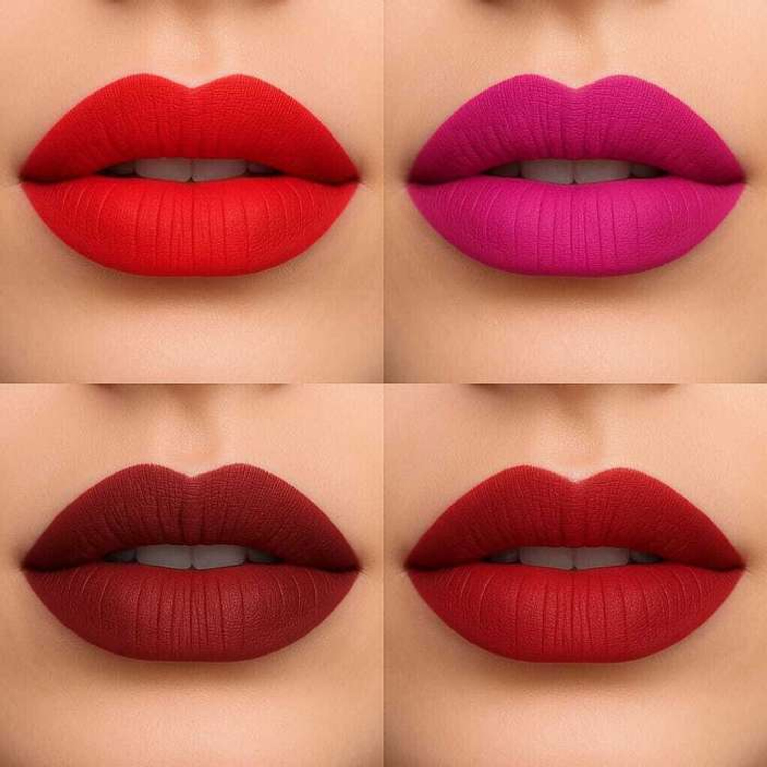 Image of KENAJOT Red Matte Liquid Lipstick Kit for Women