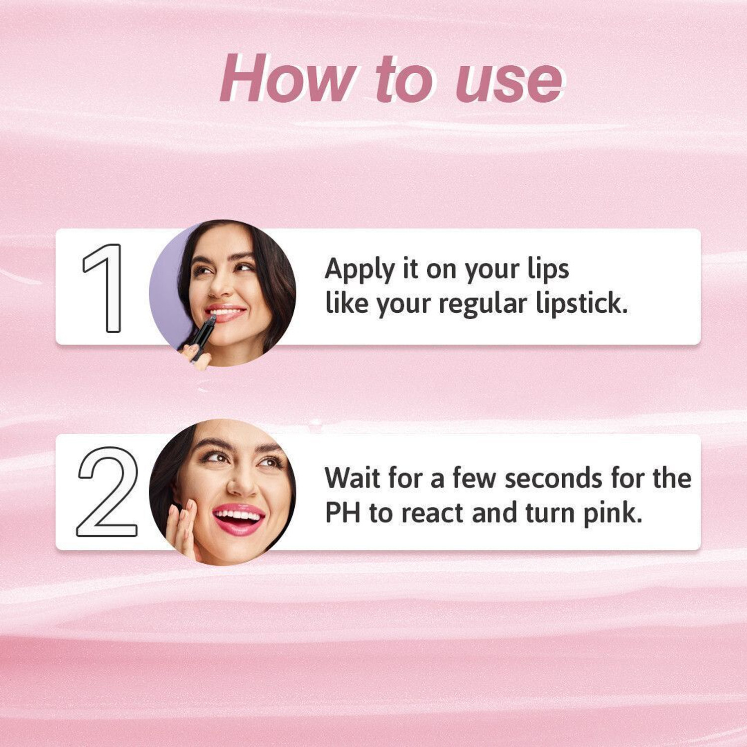 Image of GLAMVEDA PH Lipstick-Color Changing, Long Lasting & Moisturizing (Pack of 2)