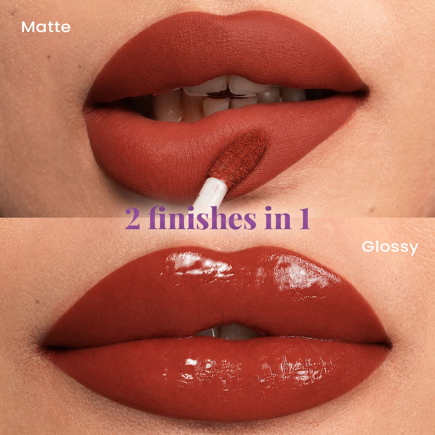 Image of Staze Gloss Lock 2-in-1 Lipstick | Matte + Gloss | Waterproof | I'm Happy | 7g