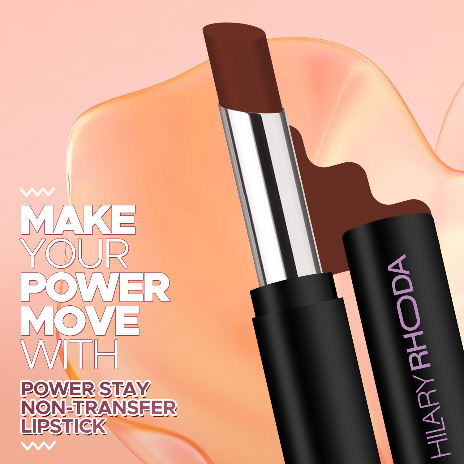 Image of Hilary Rhoda Power Stay Non Transfer Lipstick | Infused with Vitamin E & Shea Butter |
