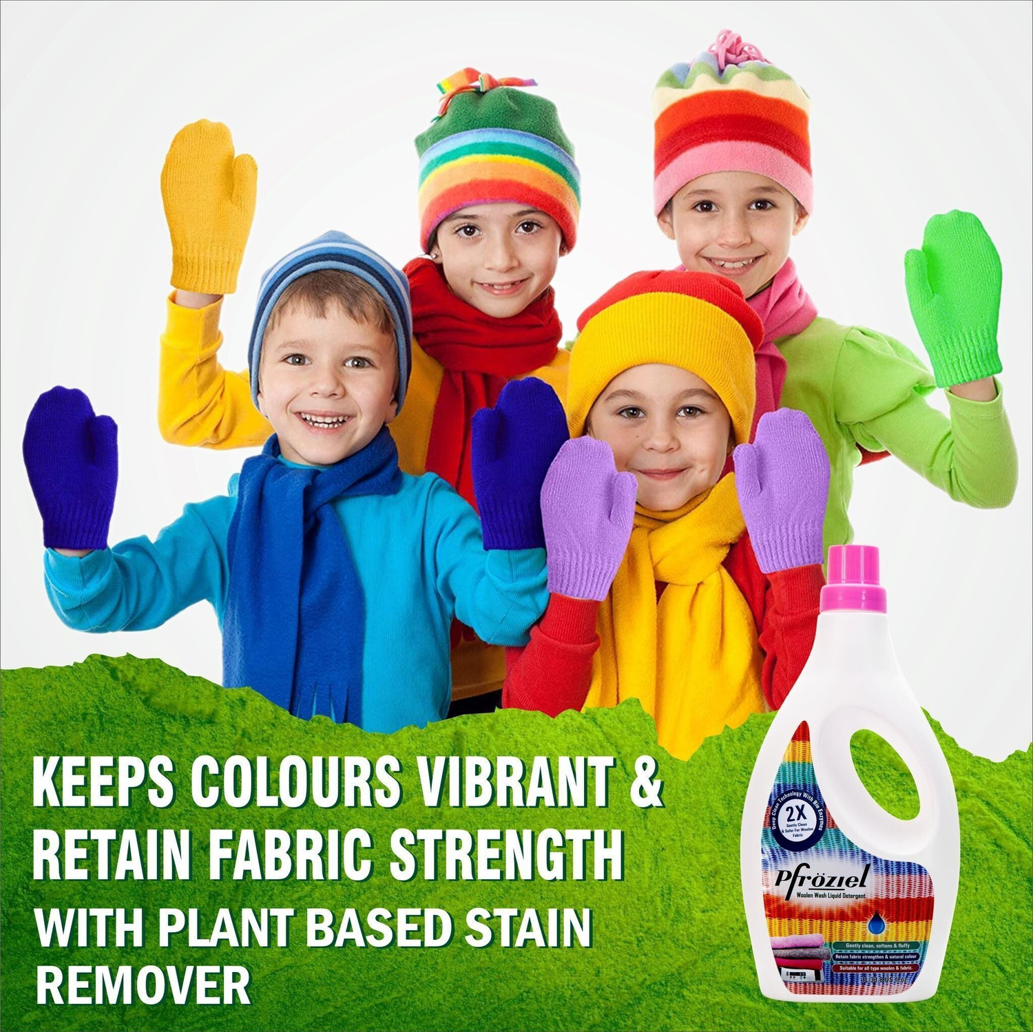 Image of Pfroziel Woolen Wash Liquid Detergent combo ( 1ltr pack of 2) Suitable for Machine wash Fresh Liquid Detergent