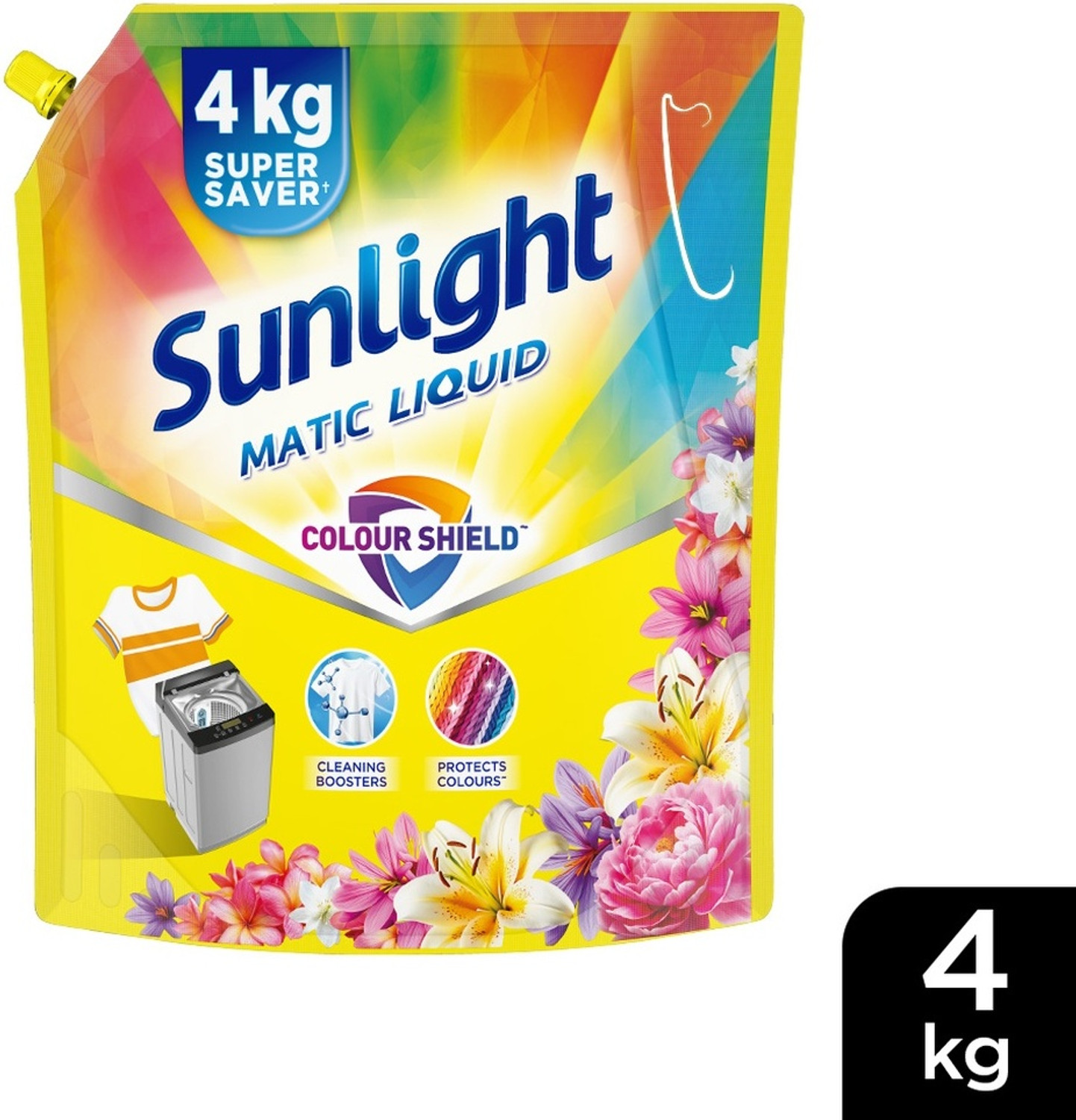 Image of Sunlight Matic Liquid Detergent with Colour Shield | Super Saver Laundry Detergent Classic Liquid Detergent
