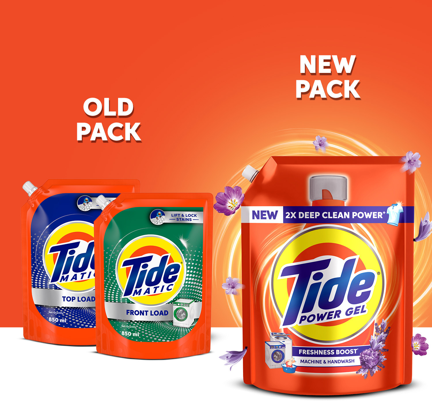 Image of Tide Power Gel For Top Load & Front Load Multi-Fragrance Liquid Detergent