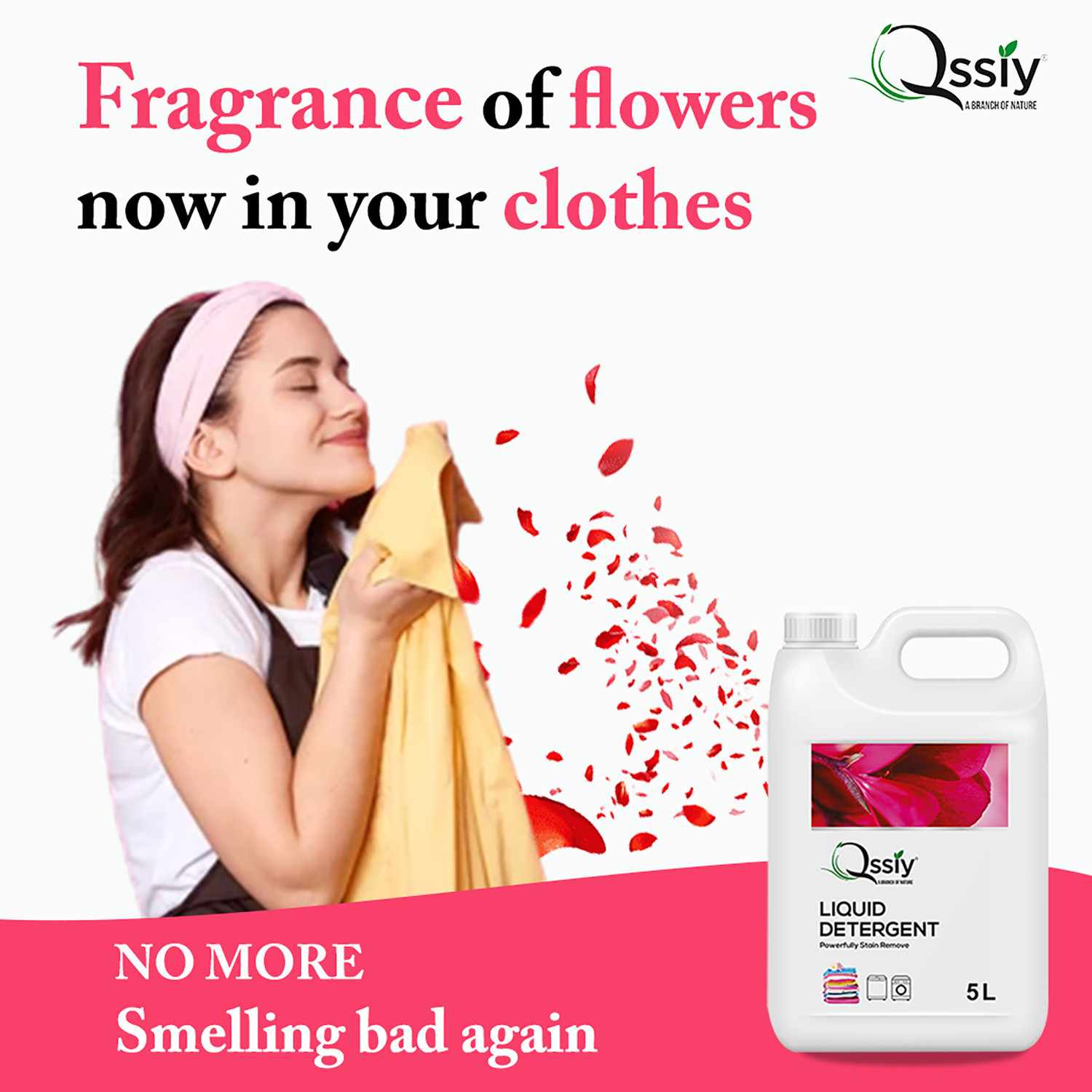 Image of QSSIY Liquid Detergent For Top Load & Front Load Washing Machine Lily Liquid Detergent