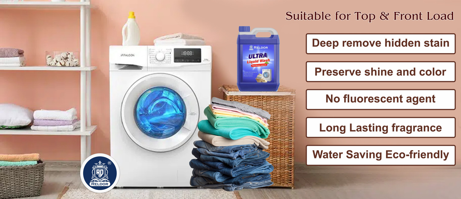Image of RELDOR Liquid Detergent, For Hand Wash, Front and Top Load Washing Machine Lavender Lavender Liquid Detergent