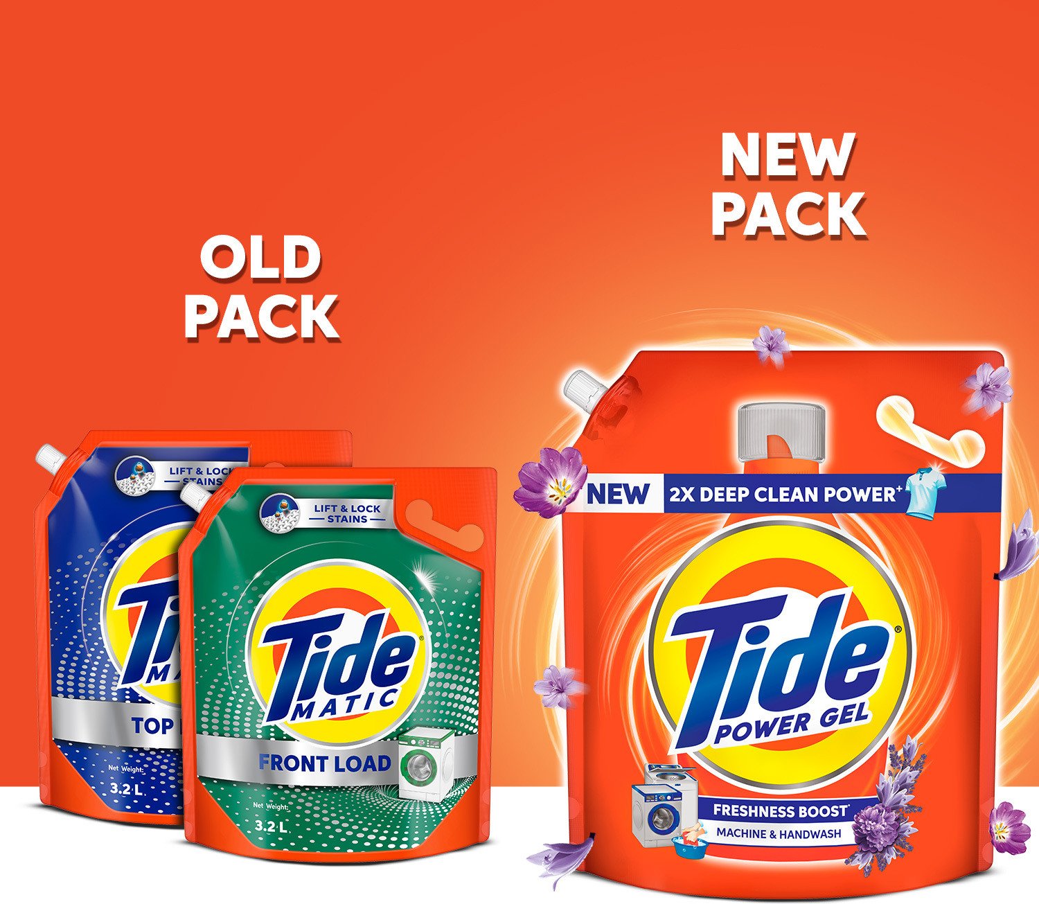 Image of Tide Power Gel For Top Load & Front Load Multi-Fragrance Liquid Detergent
