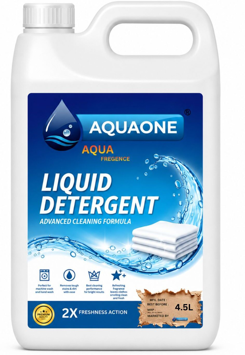 Image of AQUAONE Ultra Wash Top load & Front Load machine liquid detergent Aqua Liquid Detergent