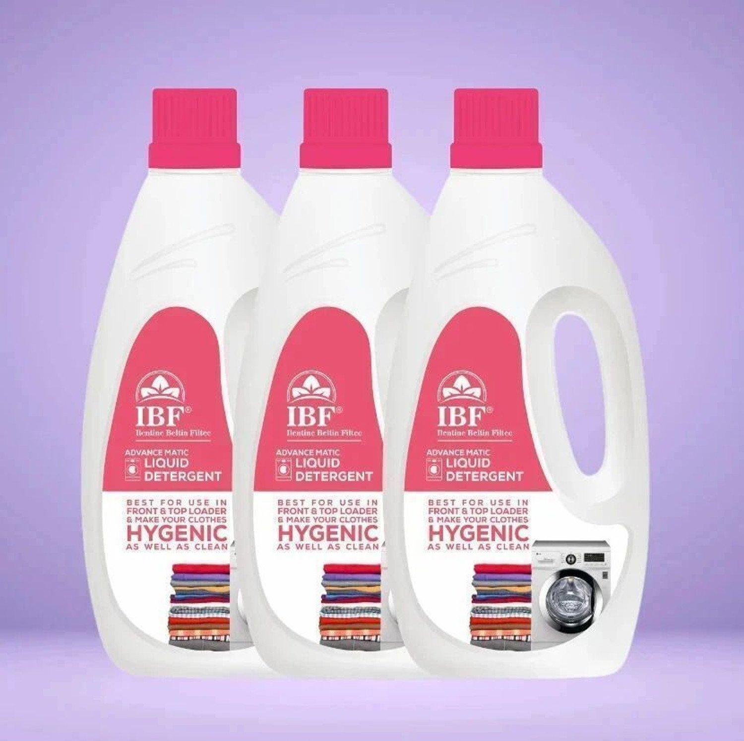 Image of IBF Washing Machine Top Load & Front Load Liquid Detergent Multi-Fragrance Liquid Detergent