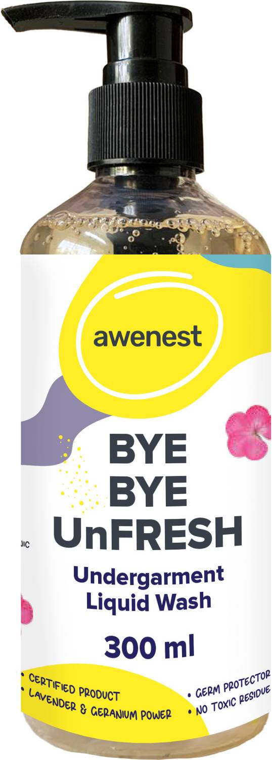 awenest Bye Bye UnFresh Undergarment Wash Lavender And Geranium Liquid Detergent