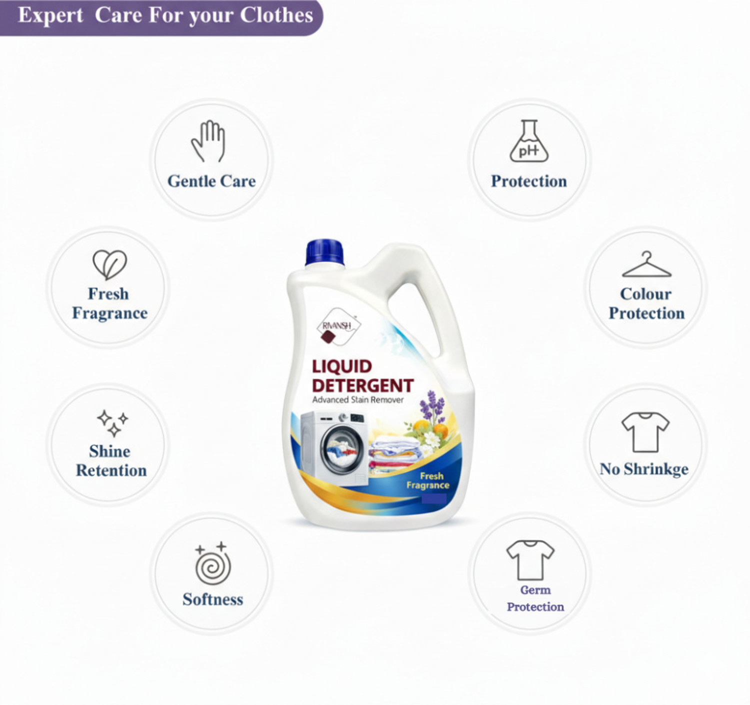 Image of rivansh Advanced Laundry Care Liquid Detergent Aqua Liquid Detergent