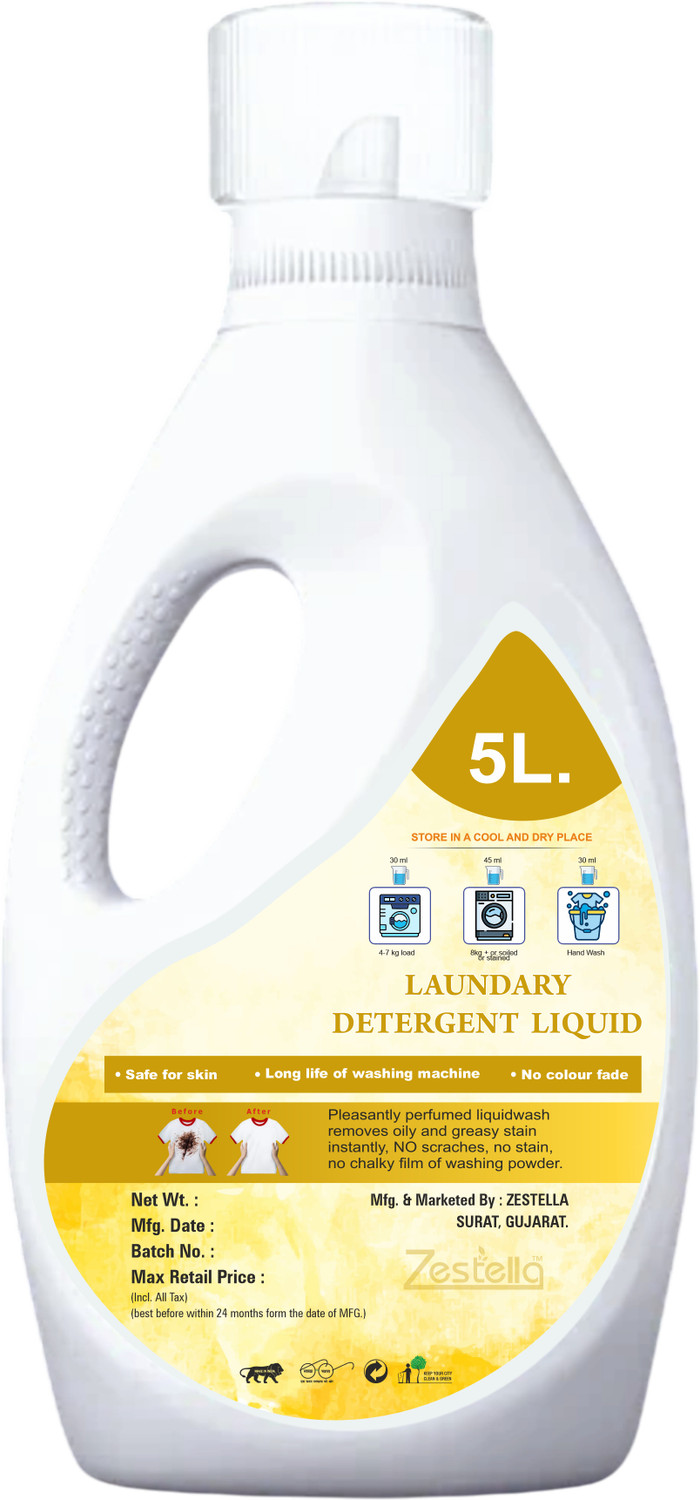 Image of Zestella front load liquid detergent cans Fresh Liquid Detergent