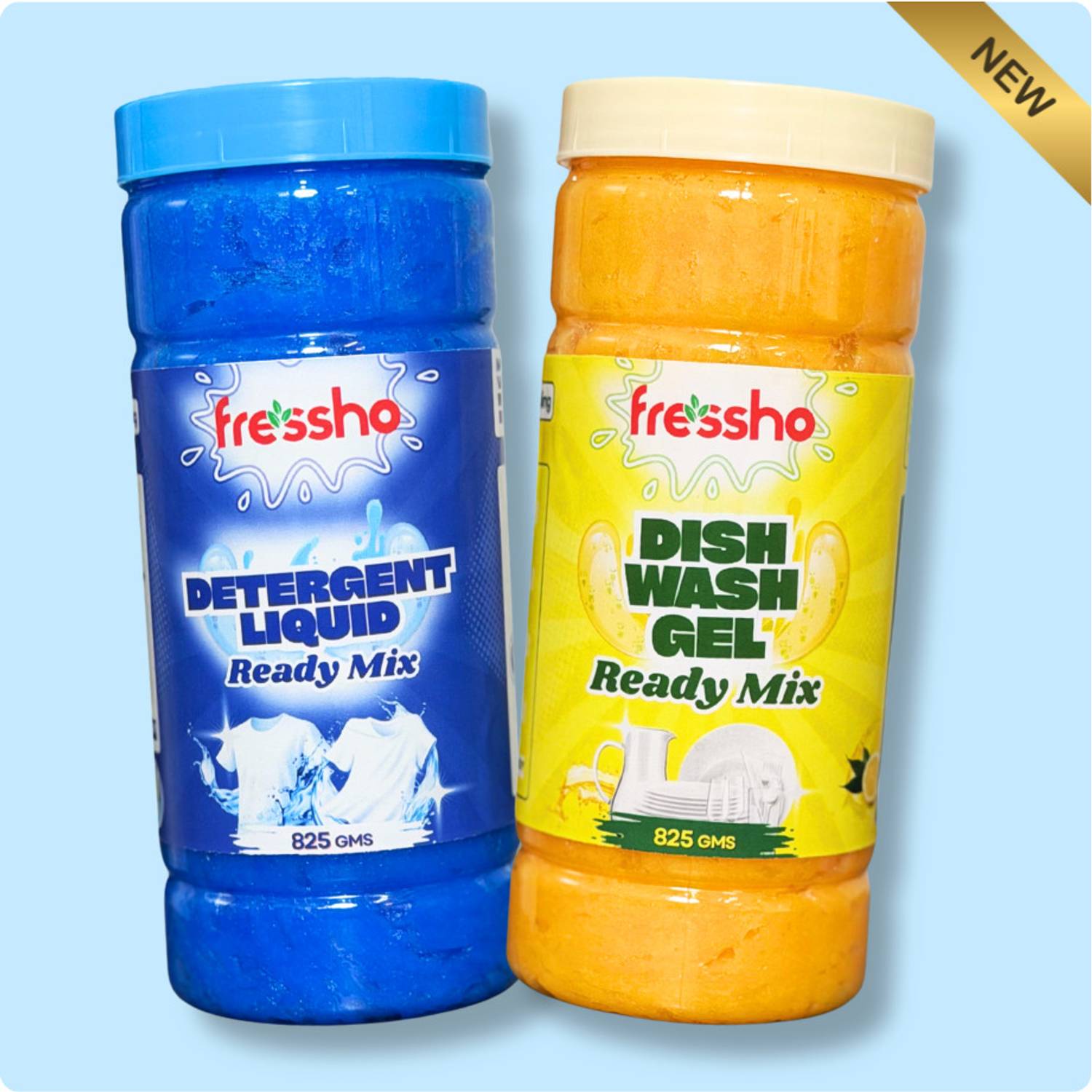 Fressho Detergent Liquid & Dishwash Gel Combo - Image 1