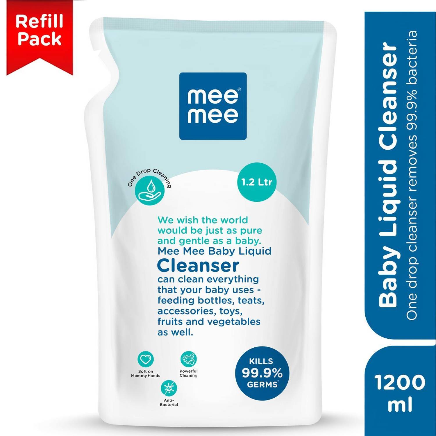 MeeMee Baby Cleanser Kills 99.9% Germs for Baby Accessories, Fruits, Toys & Veggies Liquid Detergent