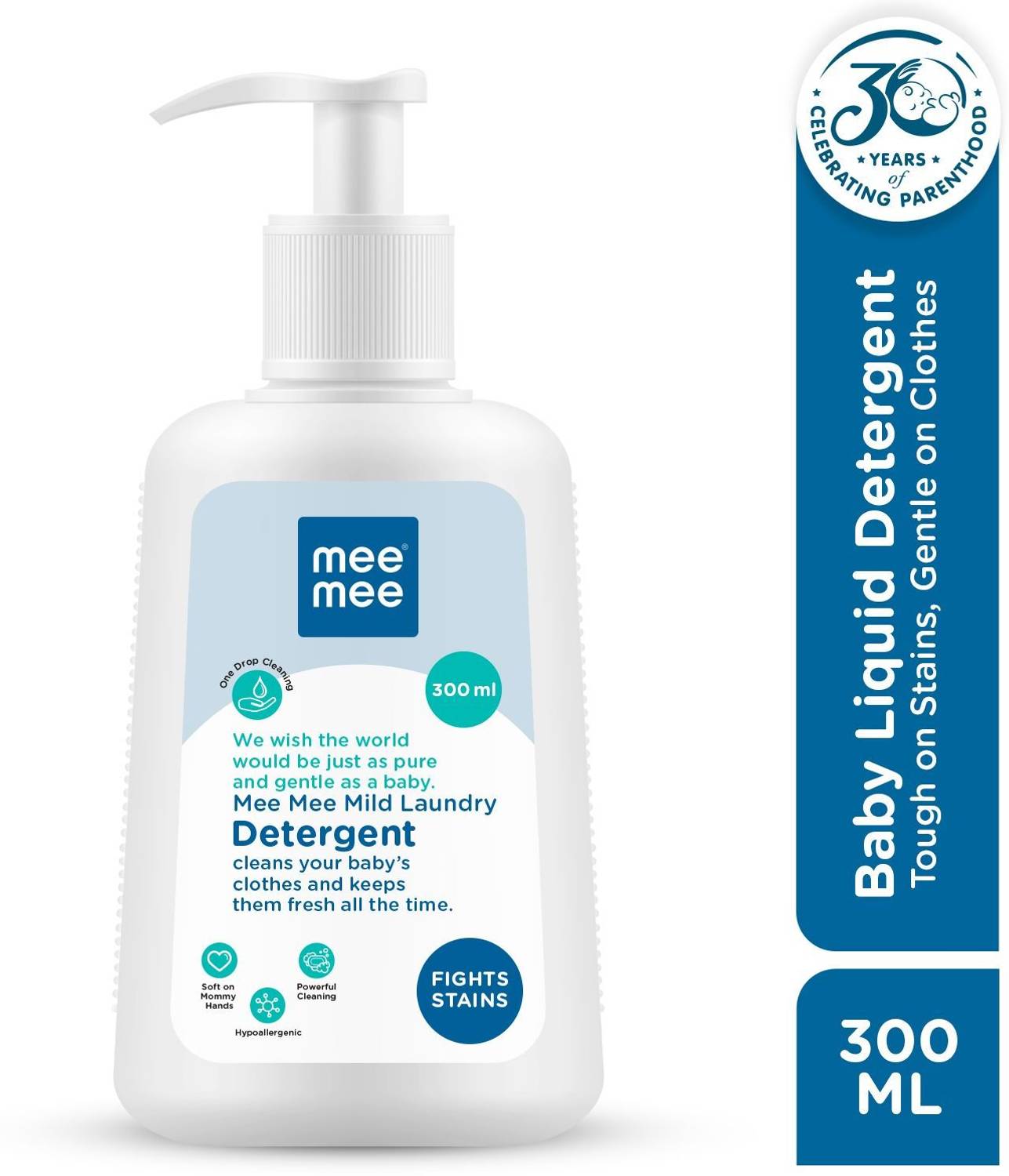 MeeMee Mild Baby Laundry Ph Balanced Safe for Baby's Skin & Anti-Bacterial Fight Stains Multi-Fragrance Liquid Detergent