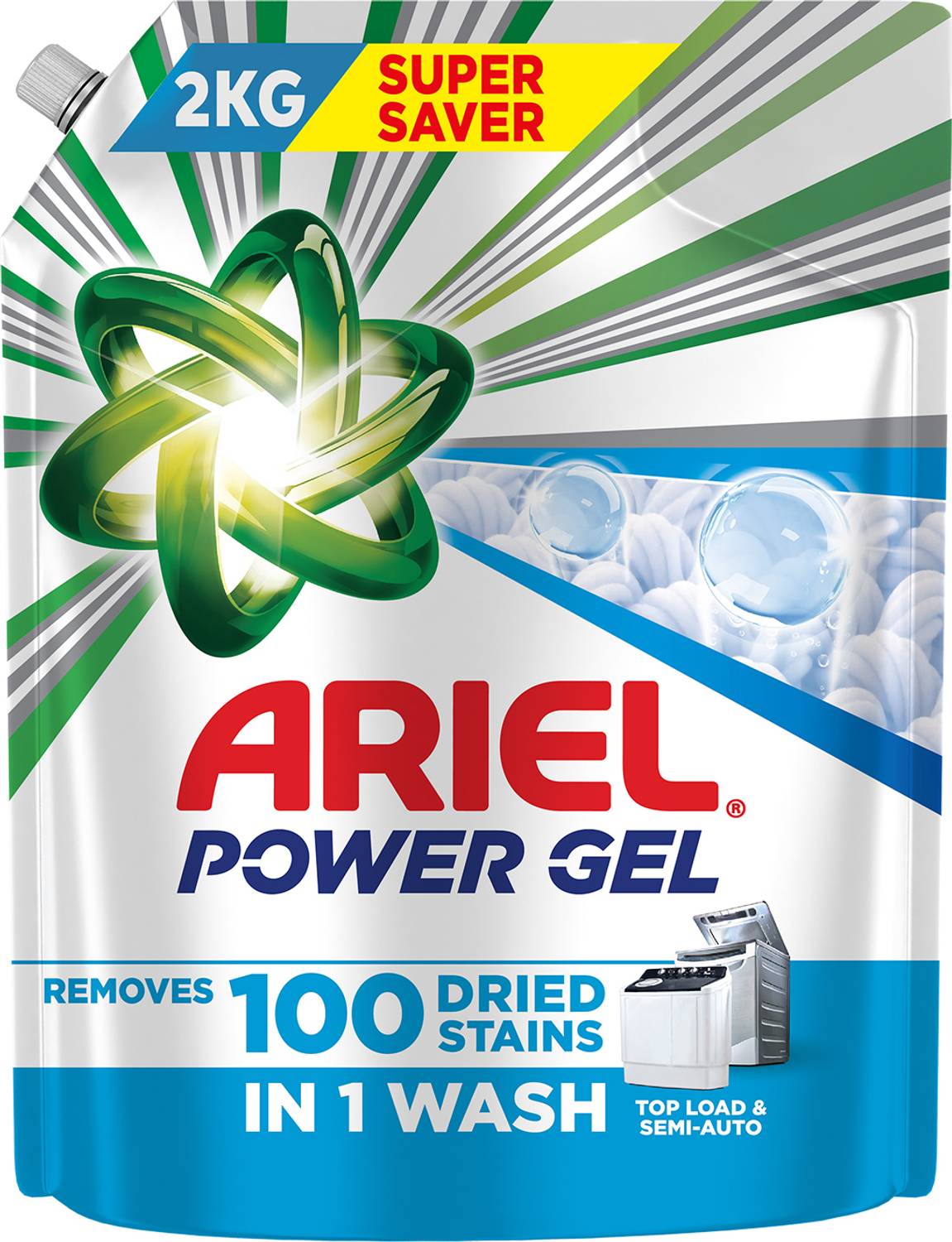 Ariel Power Gel Top Load Removes 100 Stains in 1 Wash Fresh Liqui