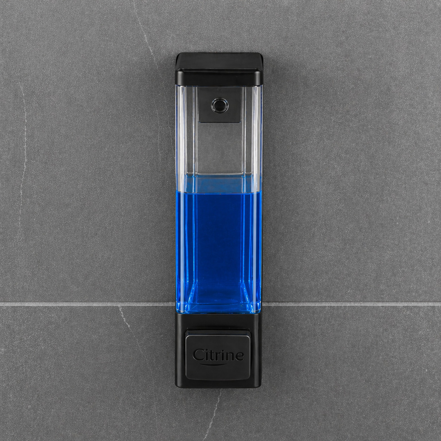 Image of Citrine Wall Mounted Liquid Dispenser | Soap holder | 350ml| Bathroom Accessories |Black 358 ml Liquid, Conditioner, Gel, Shampoo, Soap, Foam Dispenser