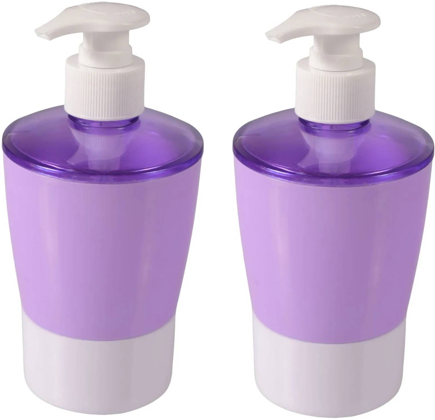 AKR HIGH QUALITY UNBREAKABLE Liquid Soap/Liquid/Shampoo/Hand wash/Sanitizer/Lotion Dispenser Bottle for Kitchen, Wash-Basin and Bathroom (set of 2)(purple,purple) 350 ml Soap, Shampoo, Gel, Lotion, Conditioner Dispenser