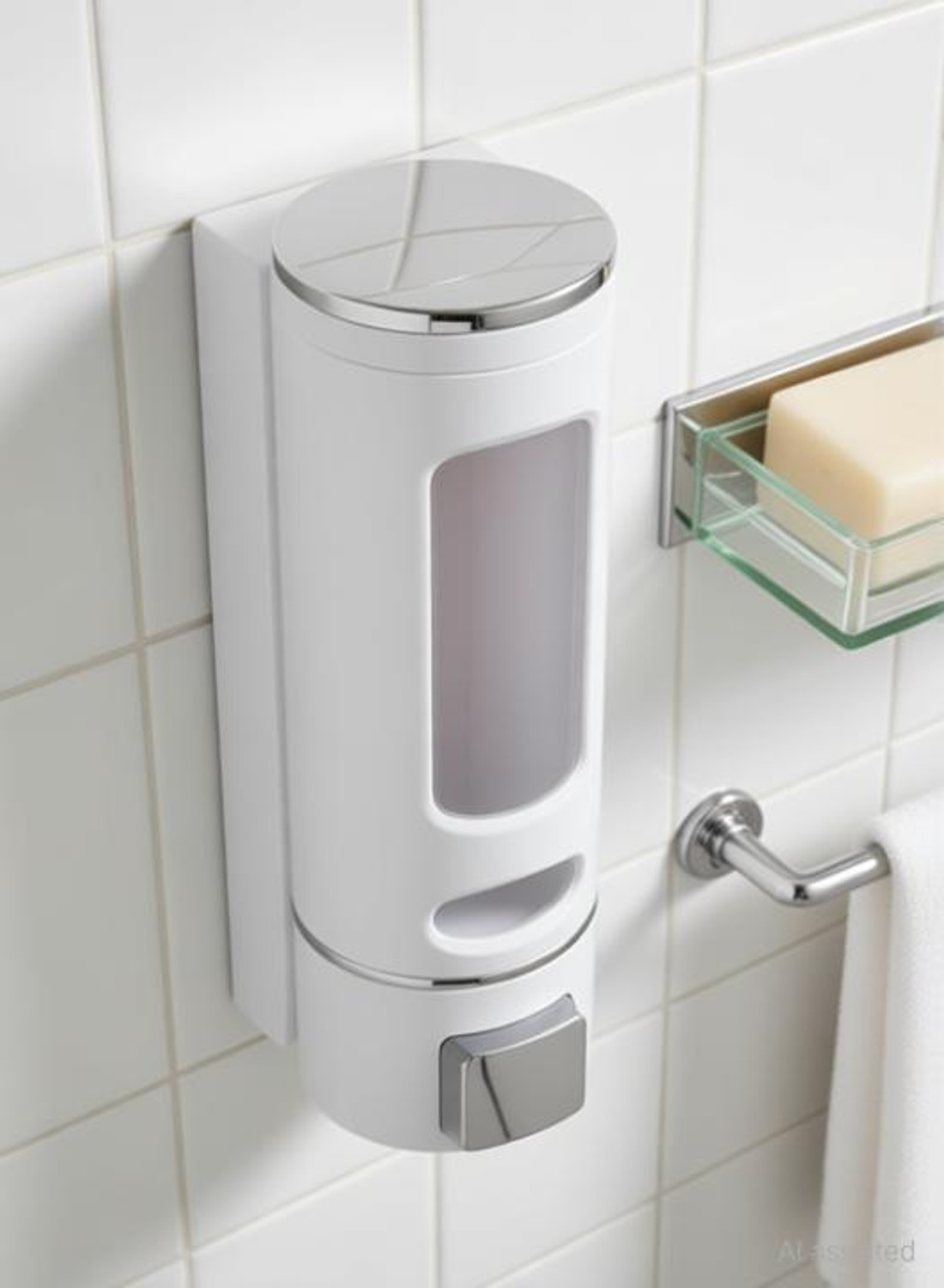 Image of ROSSIL Premium quality Wall Mounted Shampoo 400 ml Gel, Liquid, Lotion, Foam, Conditioner, Soap, Shampoo, Sanitizer Stand Dispenser