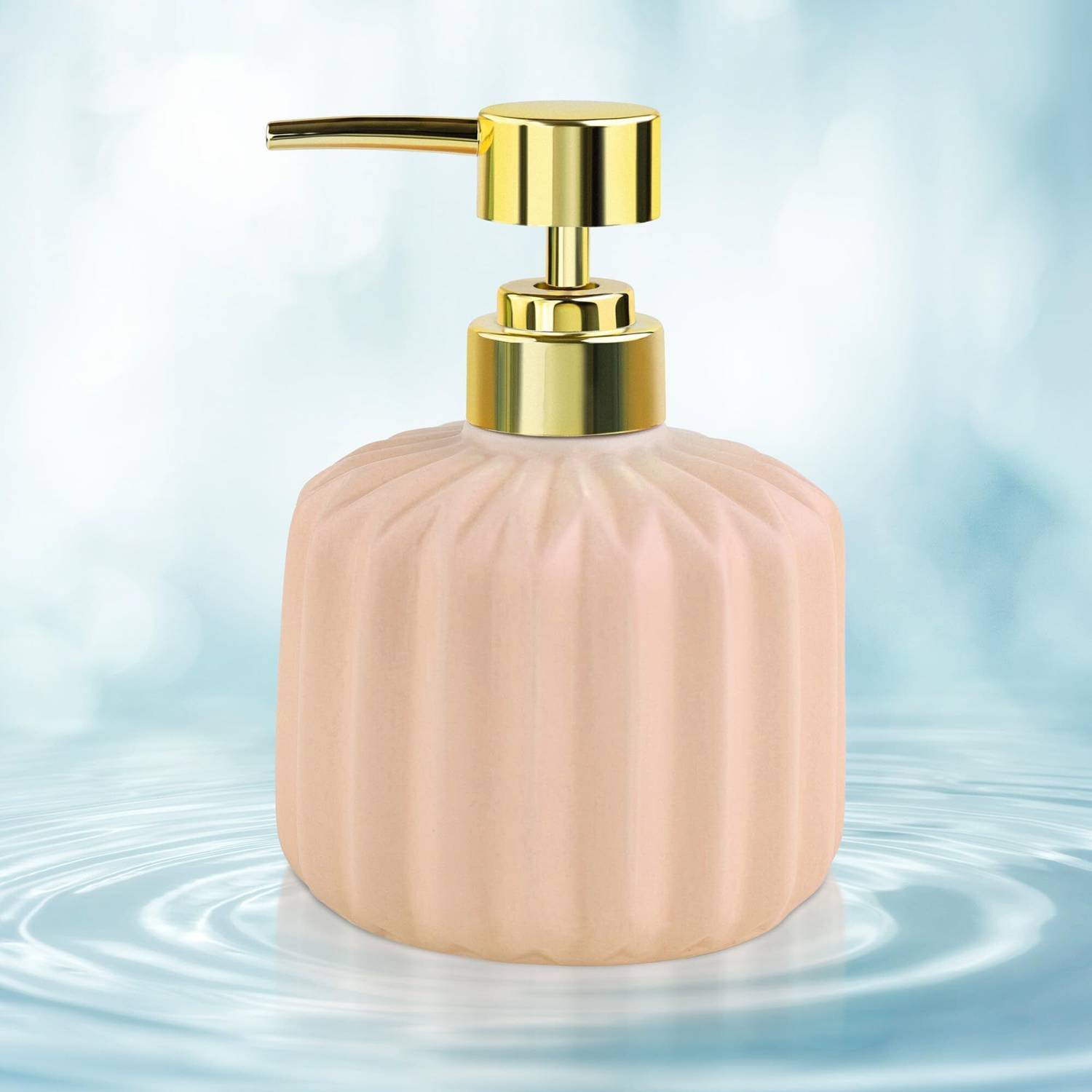Birch & Co. Ceramic Soap Dispenser For Wash Basin - Leak-Proof Design for 300 ml Liquid, Conditioner, Gel, Lotion, Foam, Sanitizer Stand, Shampoo, Soap Dispenser