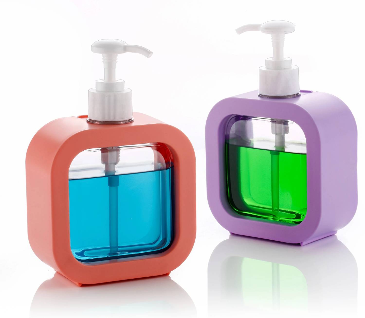 2Mech Modern Soap Dispenser for Kitchen & Bathroom Hand Wash Pump Bottles (Pack of 1) 300 ml Liquid, Shampoo Dispenser