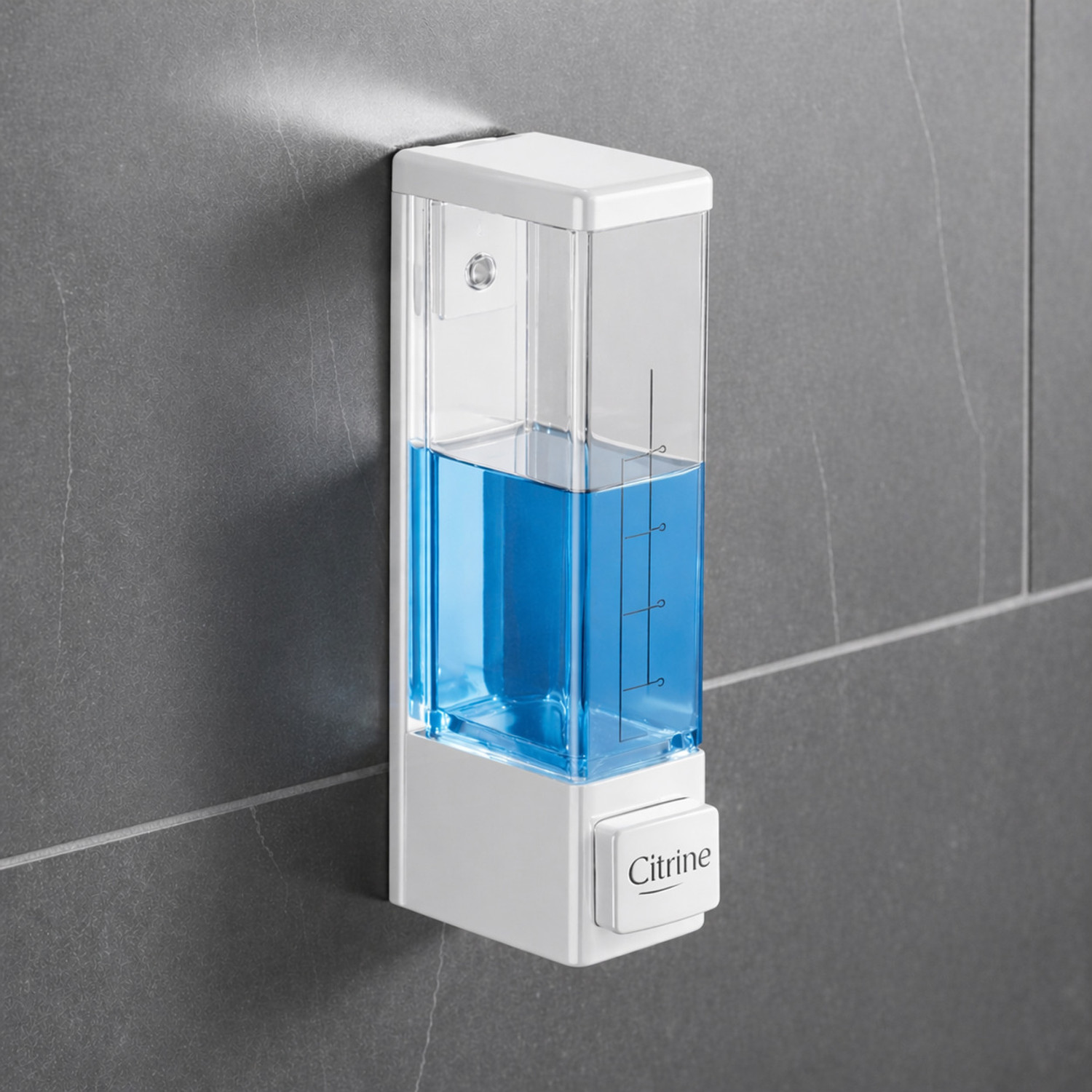 Image of Citrine Wall Mounted Soap Dispenser for Bathroom, Kitchen & Hotel | White l ABS plastic 360 ml Liquid, Conditioner, Gel, Shampoo, Soap, Foam Dispenser