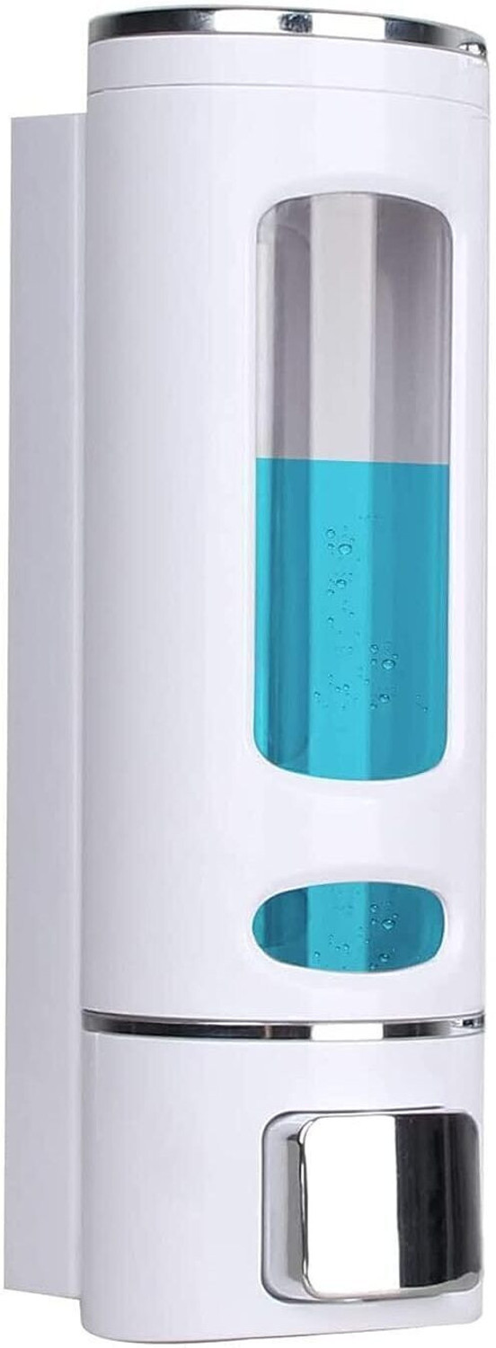 Image of Pink Tokri ABS Wall Mount Multipurpose Liquid Dispenser For Kitchen & Bathroom (Pack of 2) 400 ml Gel, Conditioner, Liquid, Shampoo, Lotion, Soap Dispenser
