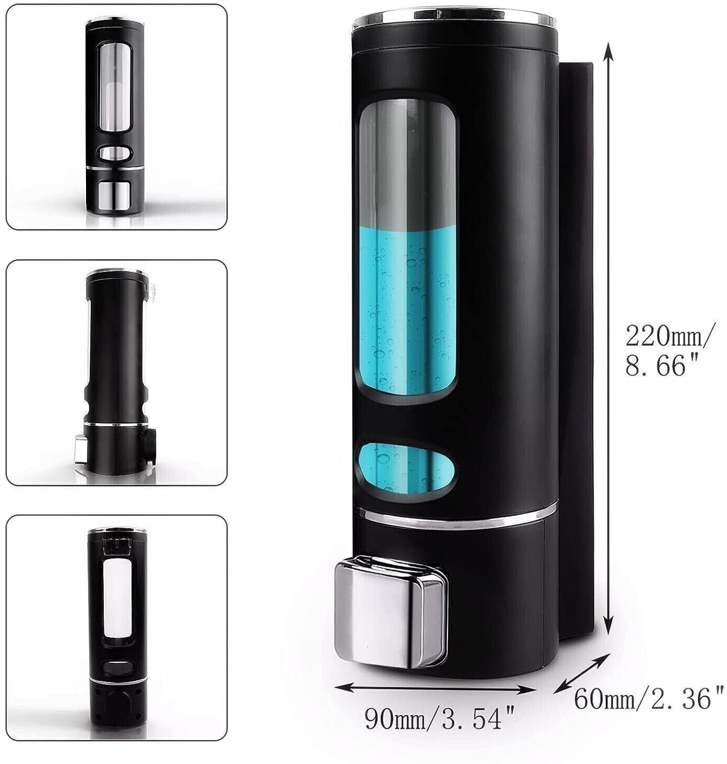 Image of Pink Tokri ABS Wall Mount Multipurpose Liquid Dispenser For Kitchen & Bathroom 400 ml Gel, Conditioner, Liquid, Shampoo, Lotion, Soap Dispenser