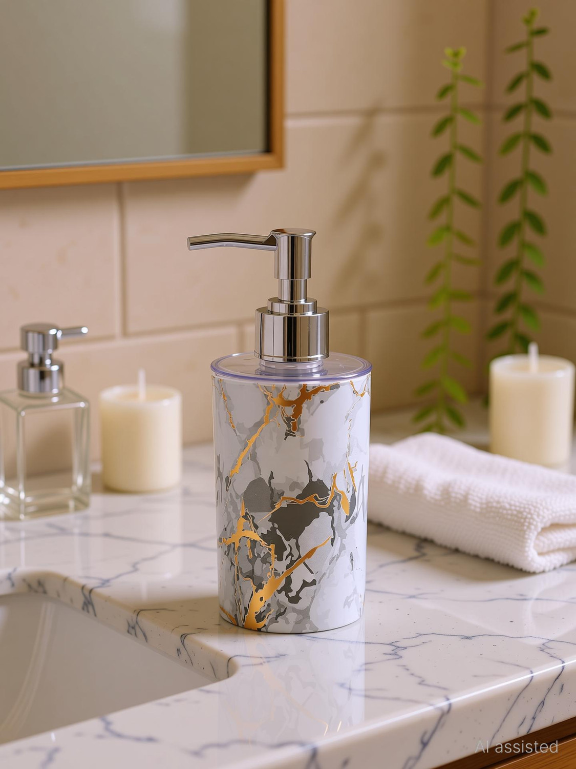 Image of shenron Plastic Liquid Dispenser for Bathroom,Soap Dispenser for Handwash(Pack of 1) 250 ml Liquid, Soap, Gel, Conditioner, Shampoo, Lotion Dispenser