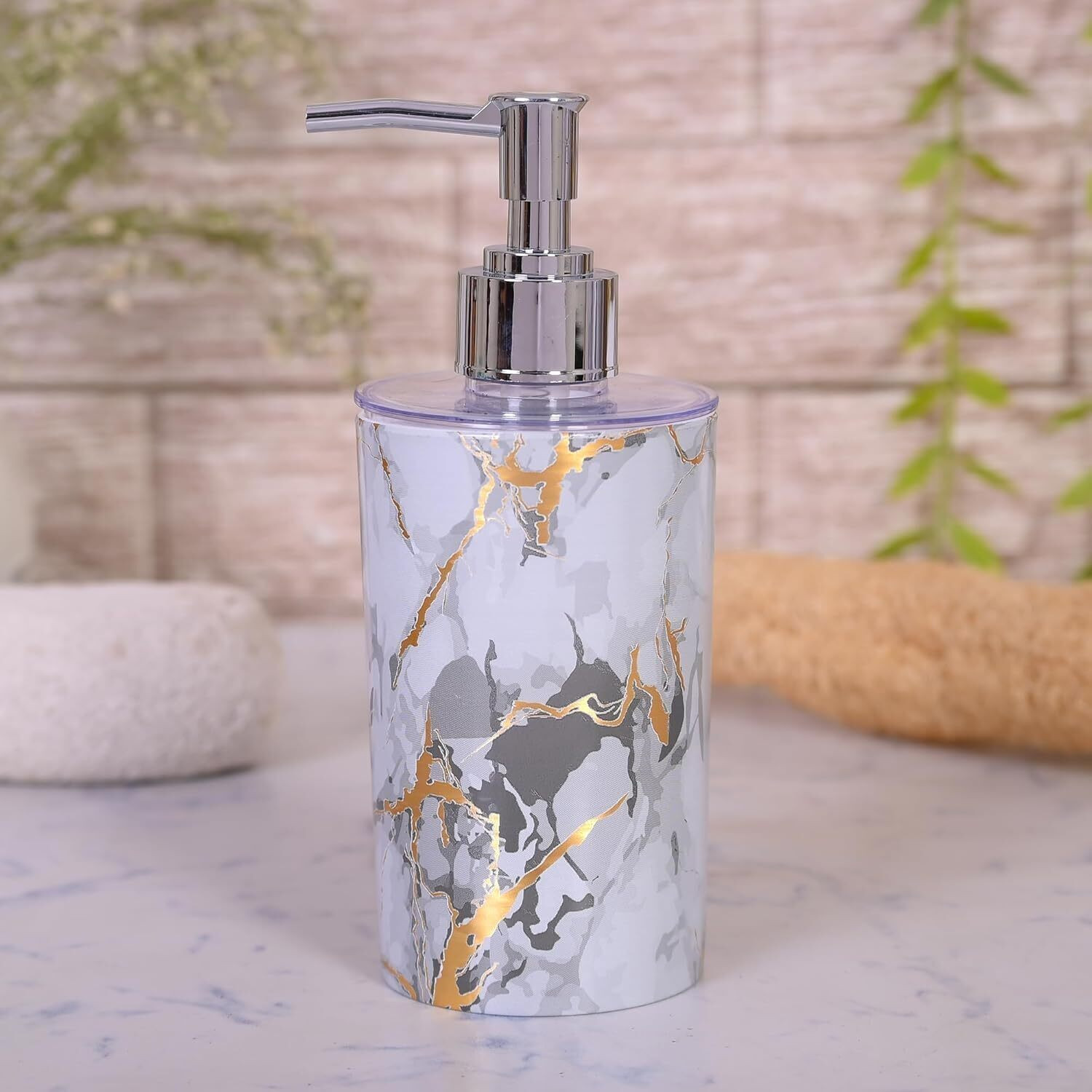 Image of shenron Plastic Liquid Dispenser for Bathroom,Soap Dispenser for Handwash(Pack of 1) 250 ml Liquid, Soap, Gel, Conditioner, Shampoo, Lotion Dispenser