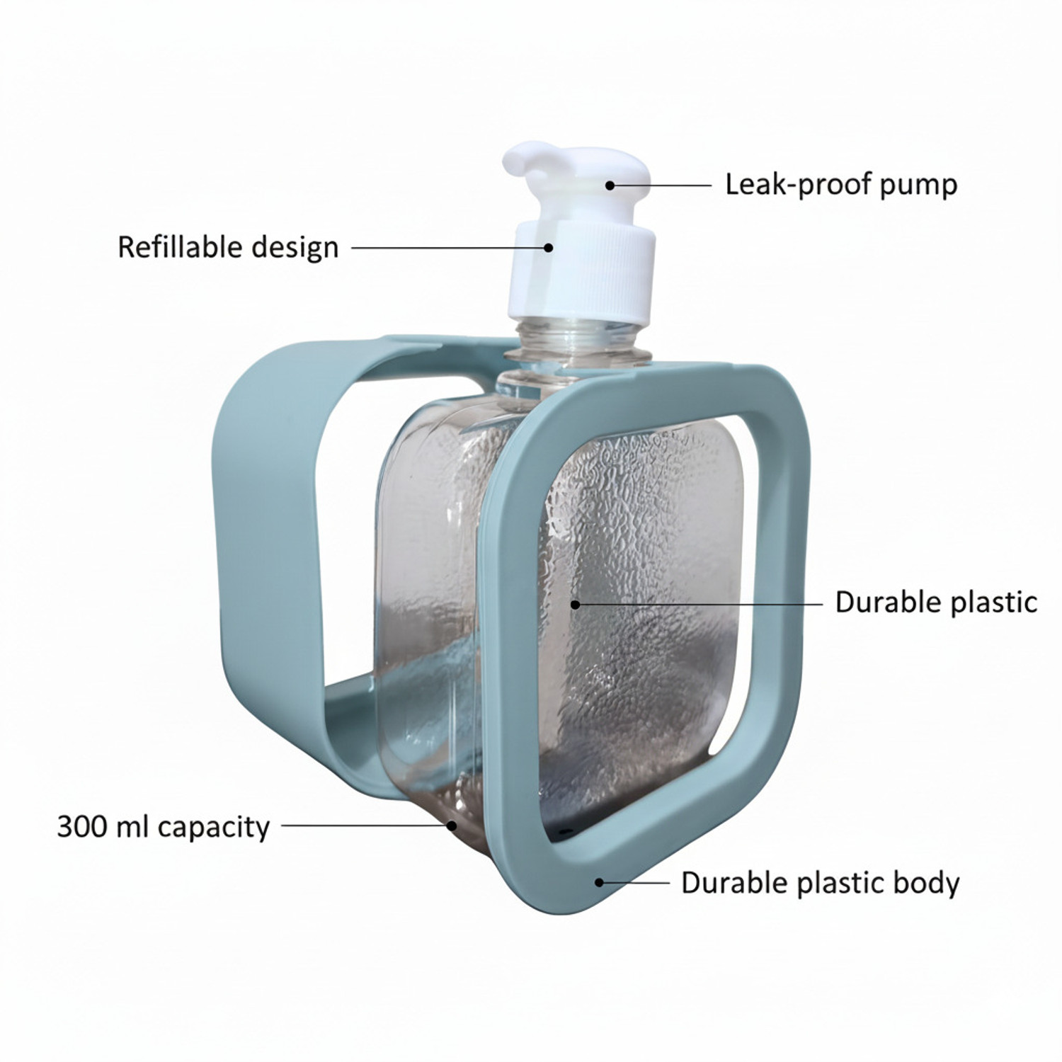 Image of KitchenCart Soap Dispenser Reusable Bottle For Bathroom, Kitchen 2 in 1 PACK 0.3 L Soap, Shampoo, Lotion, Gel, Conditioner Dispenser