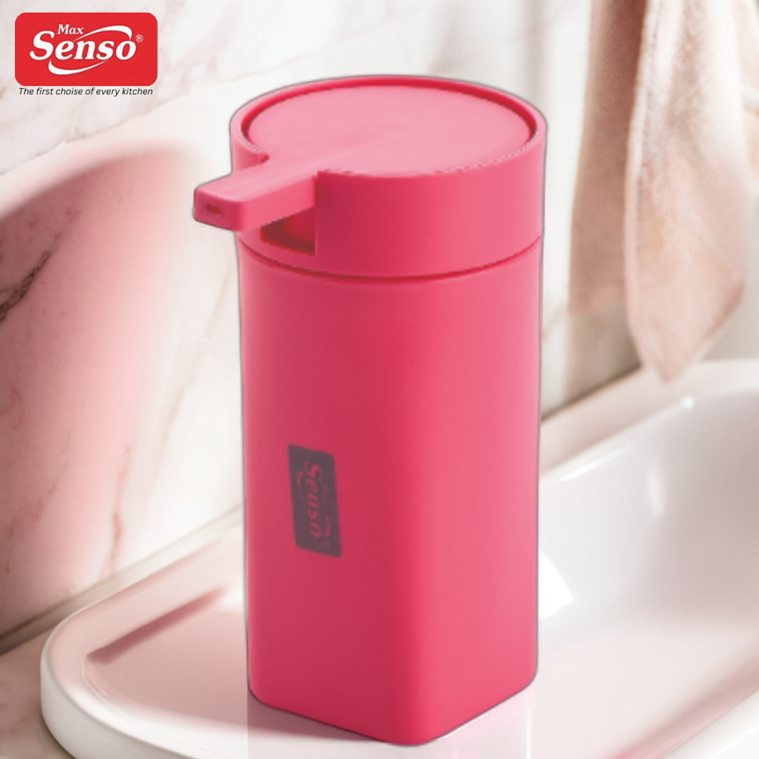 Image of Max Senso Unbreakable Hand Wash Liquid Soap Dispenser for Kitchen And Bathroom Easy Refill 300 ml Liquid, Soap, Shampoo, Gel, Sanitizer Stand, Lotion Dispenser