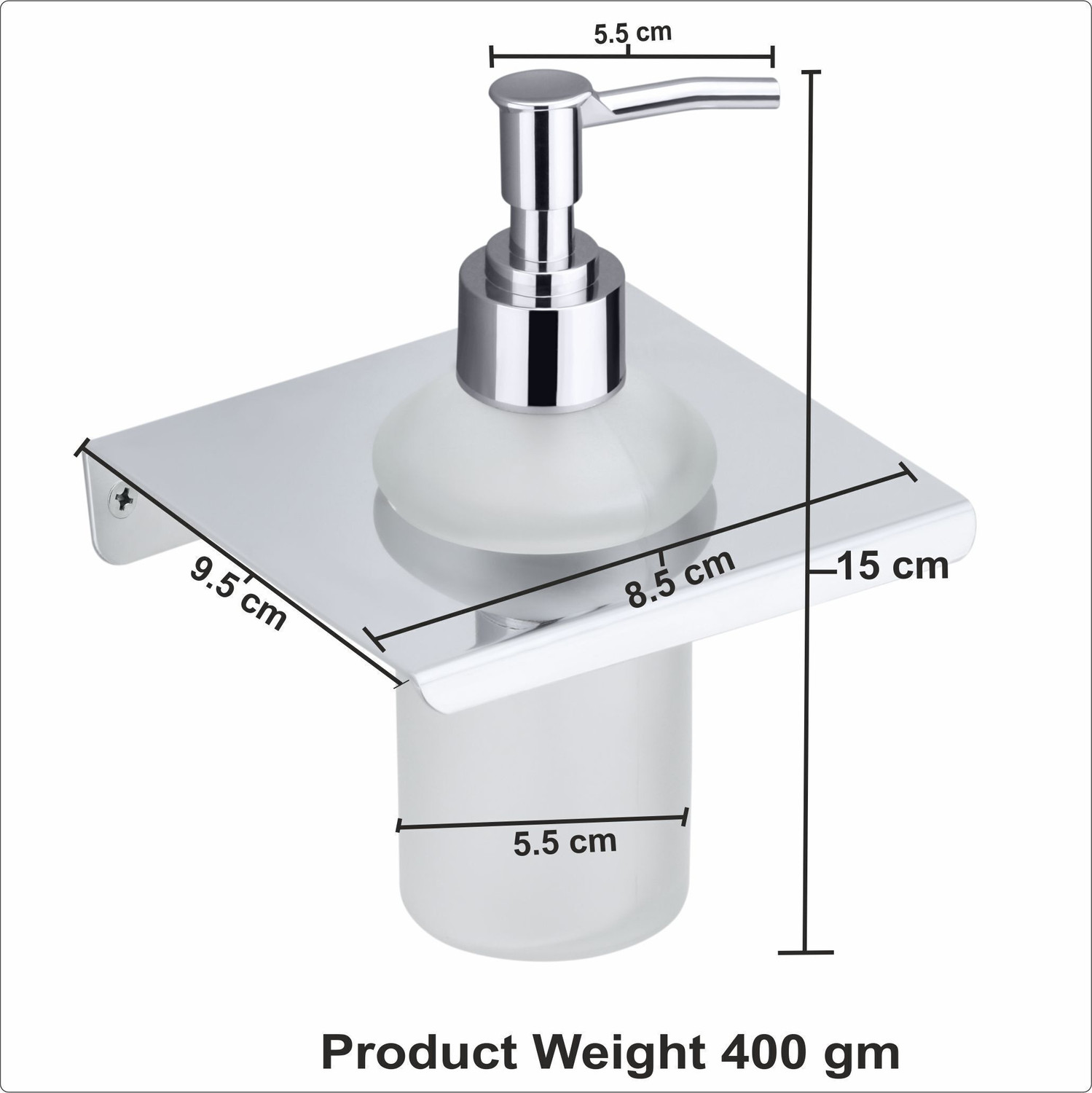 Image of kanjal Liquid soap dispenser holder for bathroom glass handwash for wash basin 300 ml Liquid, Gel, Conditioner, Soap, Sanitizer Stand, Shampoo Dispenser