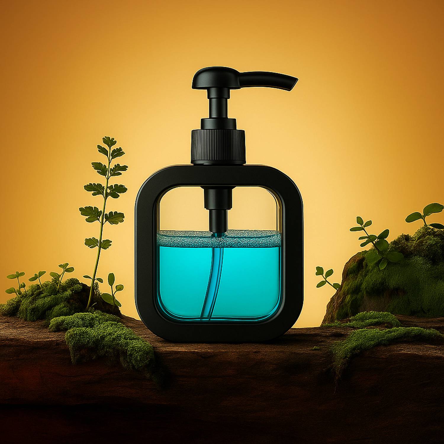 2Mech Premium Square Pump Dispenser Bottle – Refillable Liquid Handwash 350 ml Soap, Shampoo, Sanitizer Stand, Liquid, Conditioner, Foam, Gel, Lotion Dispenser