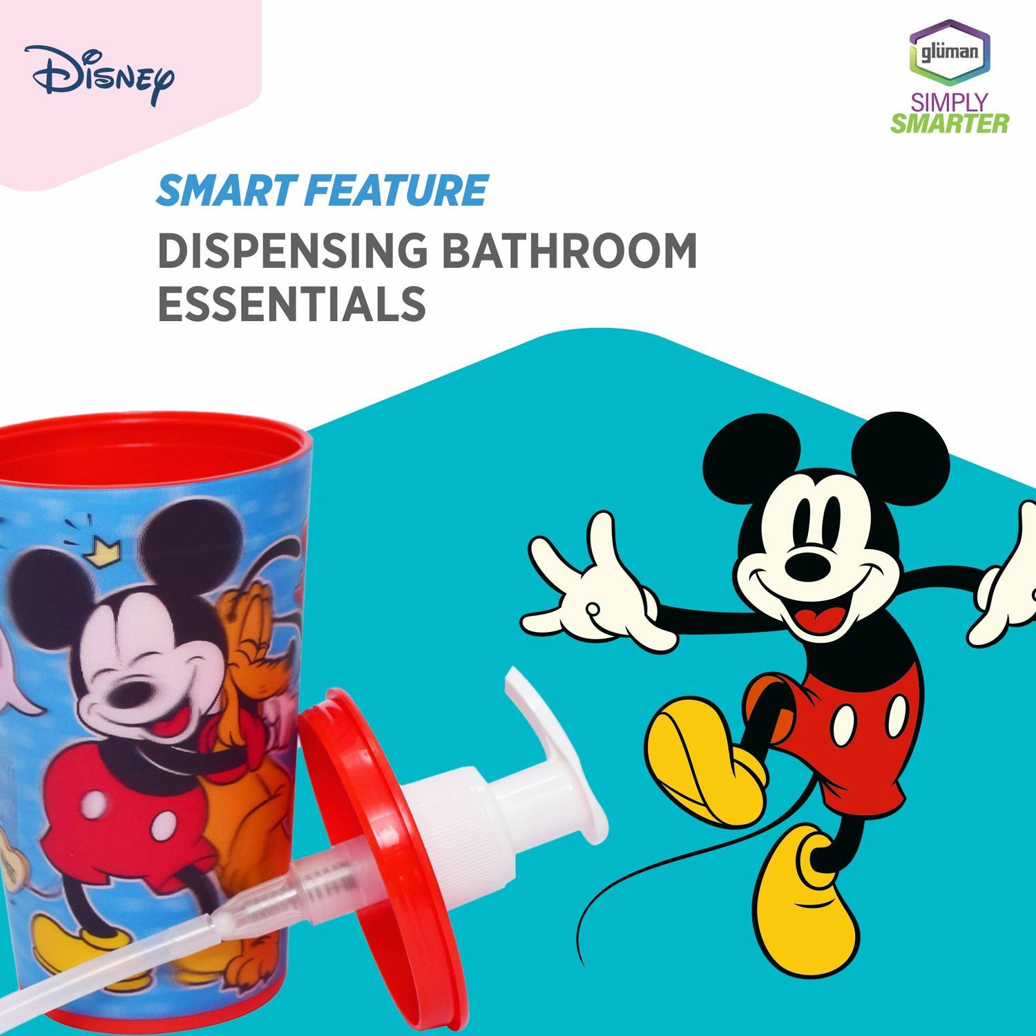 DISNEY Mickey 350ml Liquid Dispenser for Kids | BPA Free 350 ml