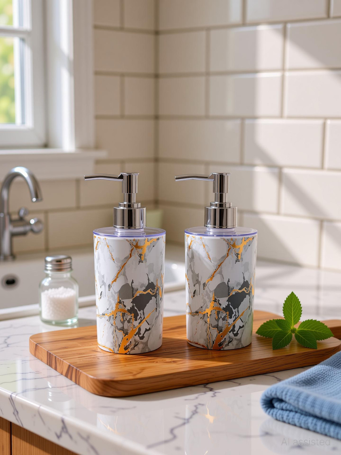 Image of shenron Plastic Liquid Dispenser for Bathroom,Soap Dispenser for Handwash(Pack of 2) 500 ml Liquid, Soap, Gel, Conditioner, Shampoo, Lotion Dispenser
