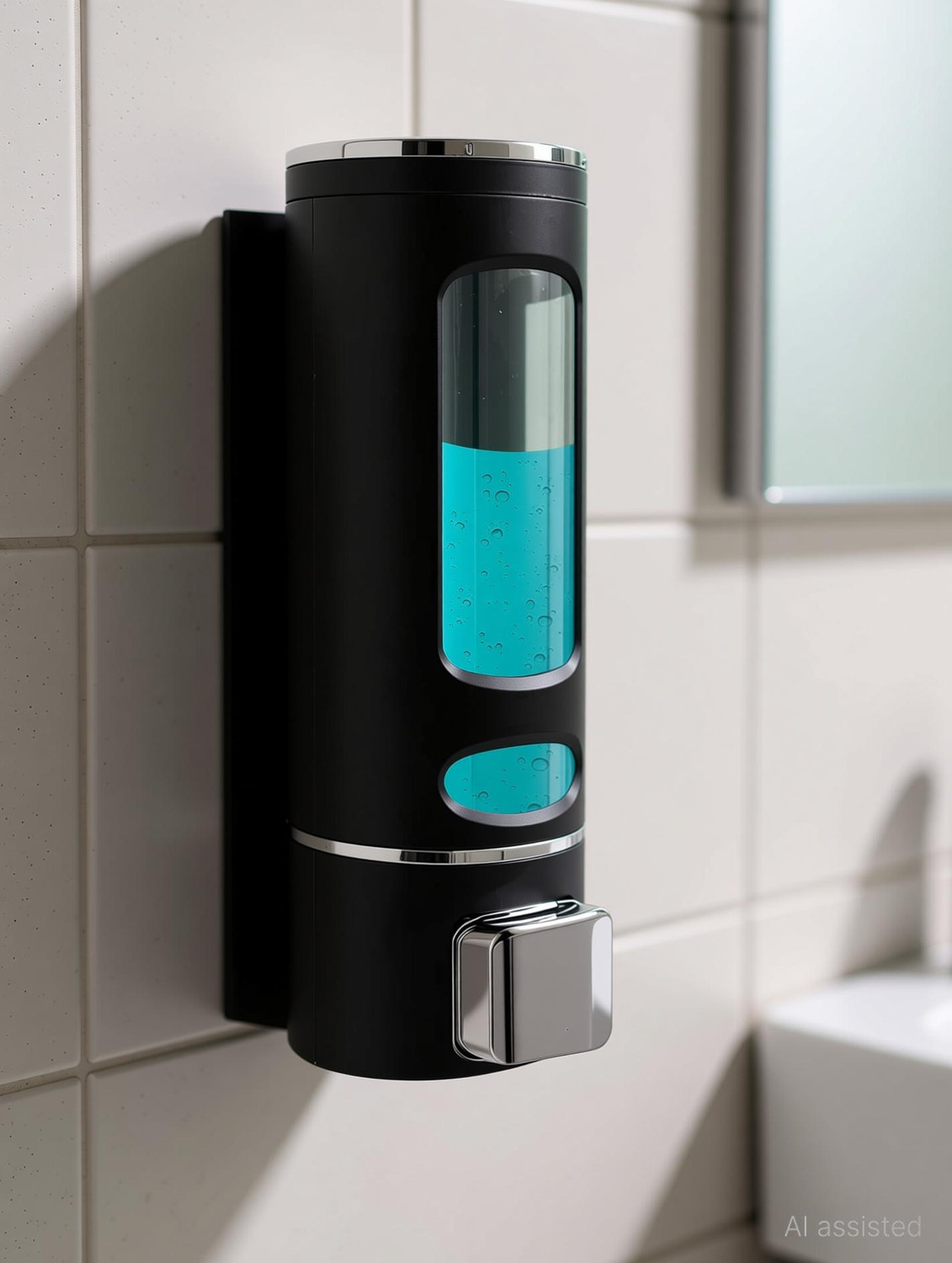 Image of Pink Tokri ABS Wall Mount Multipurpose Liquid Dispenser For Kitchen & Bathroom 400 ml Gel, Conditioner, Liquid, Shampoo, Lotion, Soap Dispenser