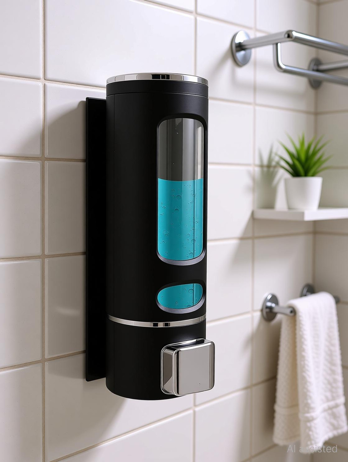 Image of Pink Tokri ABS Wall Mount Multipurpose Liquid Dispenser For Kitchen & Bathroom 400 ml Gel, Conditioner, Liquid, Shampoo, Lotion, Soap Dispenser