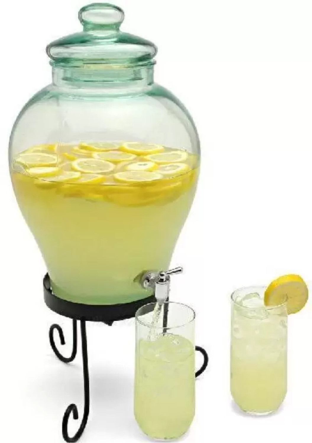 Image of Sarsawal Glass Water Mason Jar , Beer ,Drink Dispenser | Glass Pitcher with tap 6 L Liquid Dispenser