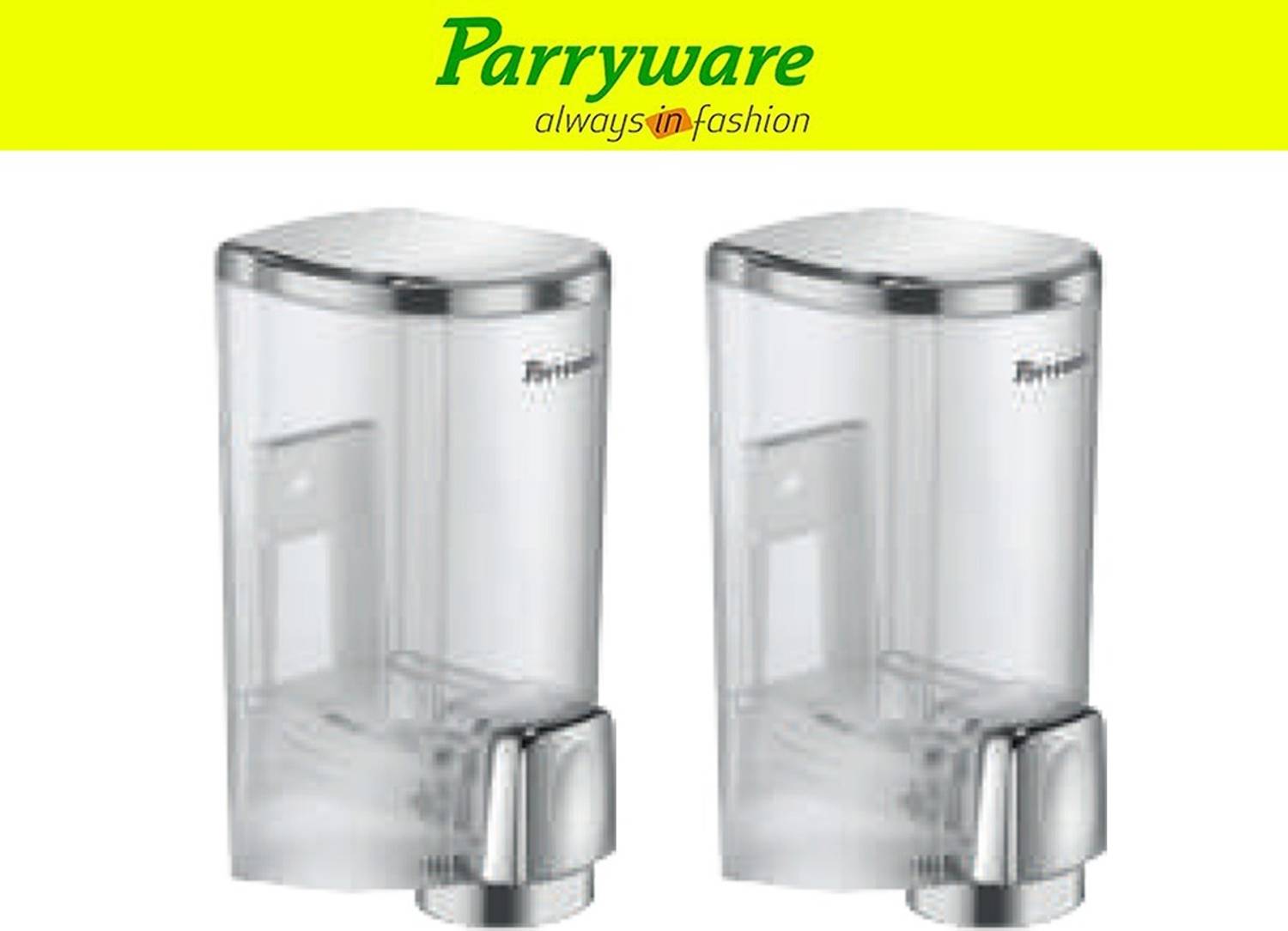 Parryware Wall Mount Transparent Liquid Soap Shampoo Dispenser for Bathroom 300 ml Soap Dispenser