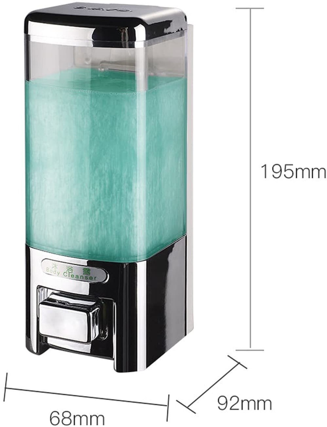 Image of KURIC Heavy Duty ABS Wall Mount Shower Gel Dish Wash Soap Dispenser for Bathroom 1000 ml Liquid, Conditioner, Gel, Sanitizer Stand, Shampoo, Lotion, Soap Dispenser